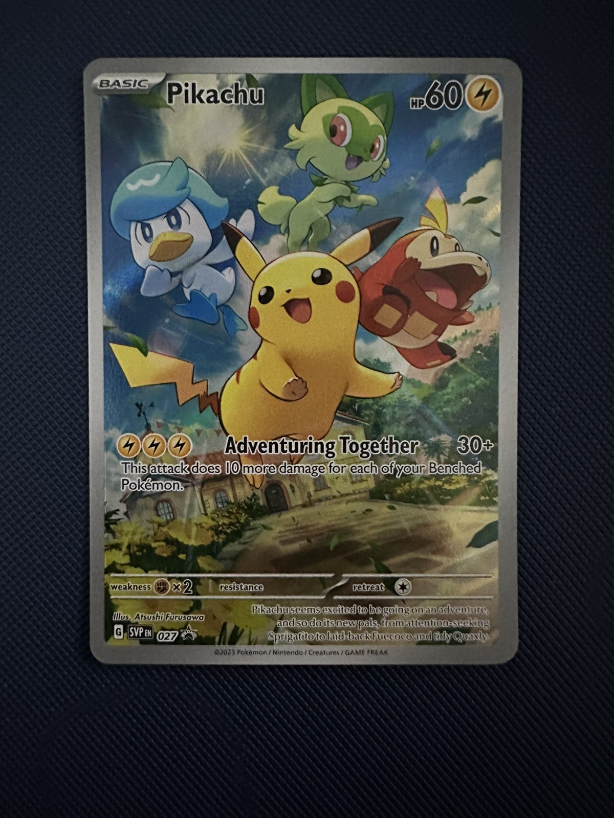 Pokémon TCG Pikachu SVP 027 Sv: Scarlet & Violet Promo Holo EN 2023 60 HP