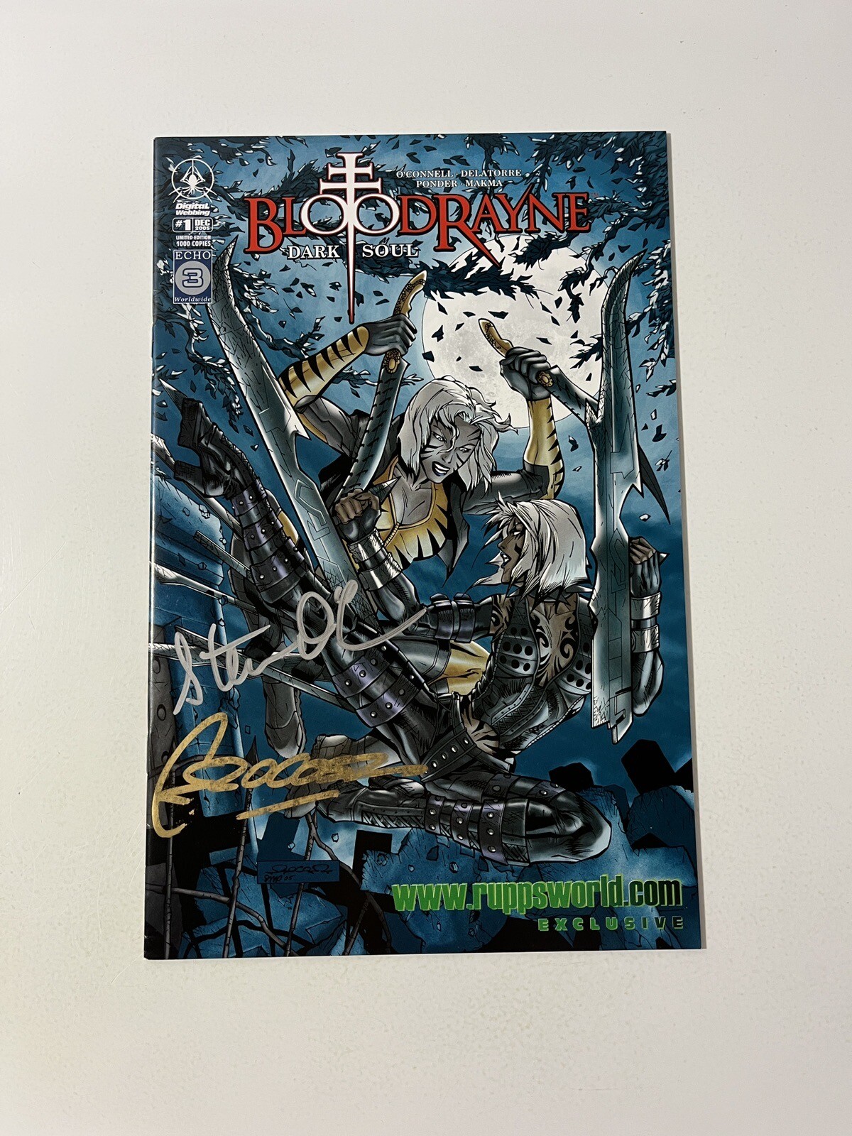 Bloodrayne Dark Soul #1 Retailer Variant Vide Game Comic 2005 Double Signed