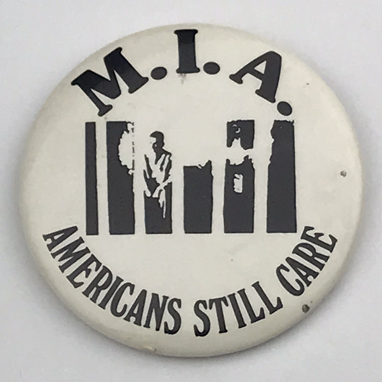 MIA Americans Still Care Vintage Pin Button Pinback