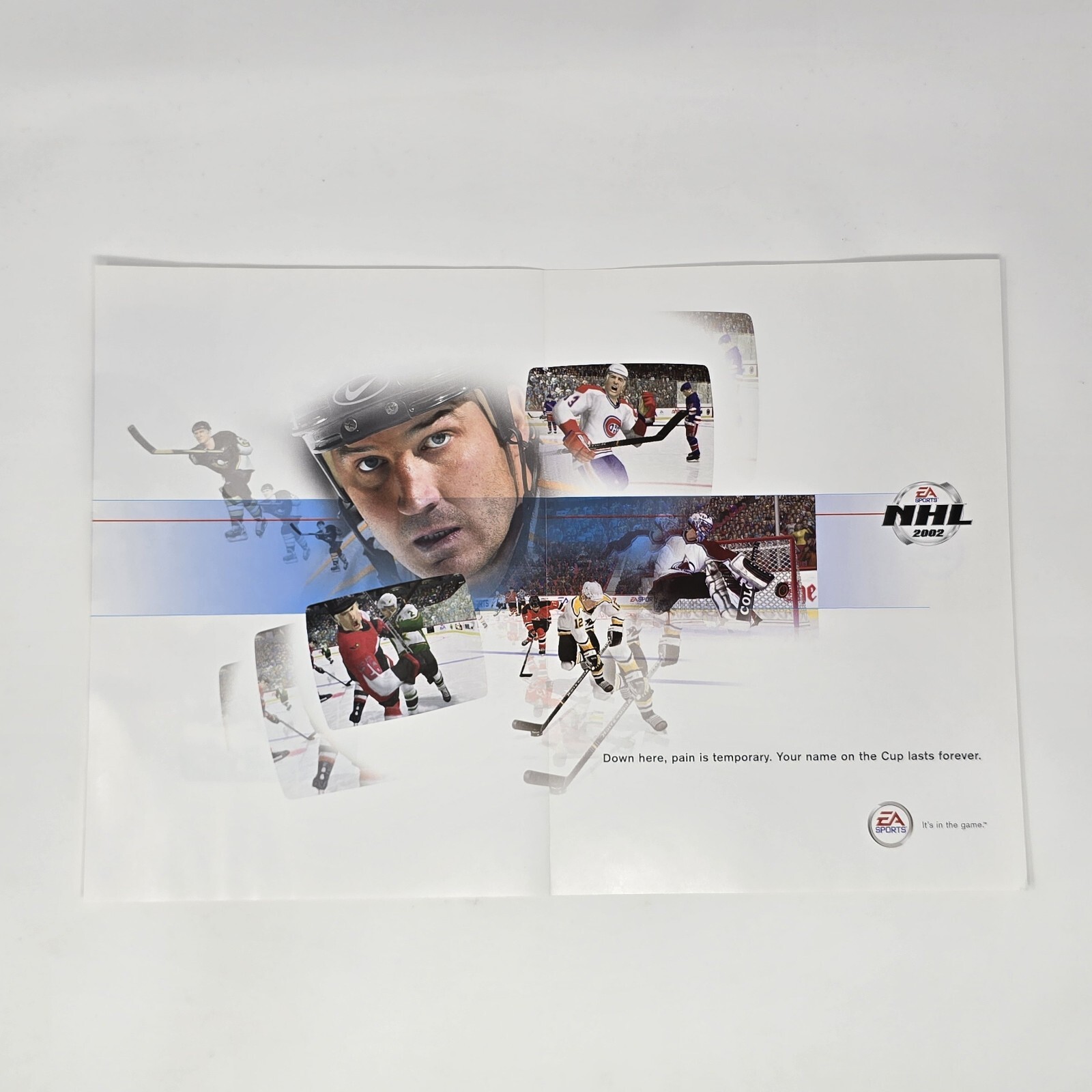 NHL 2002 EA Sports Fold Out Print Ad/Poster Official Promo Art