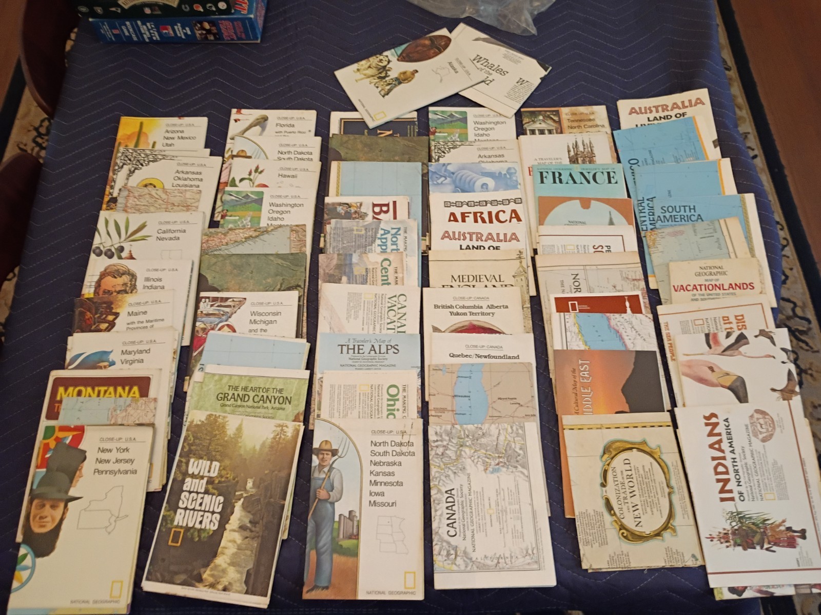 Lot 60+ Vintage National Geographic Maps Attic Find Old Vintage Map Mix GP