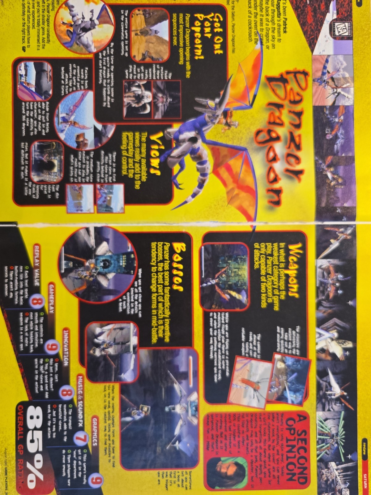 ​Panzer Dragoon 1995 Game Players Magazine Ad Lot Sega Saturn Ridge Racer Retro