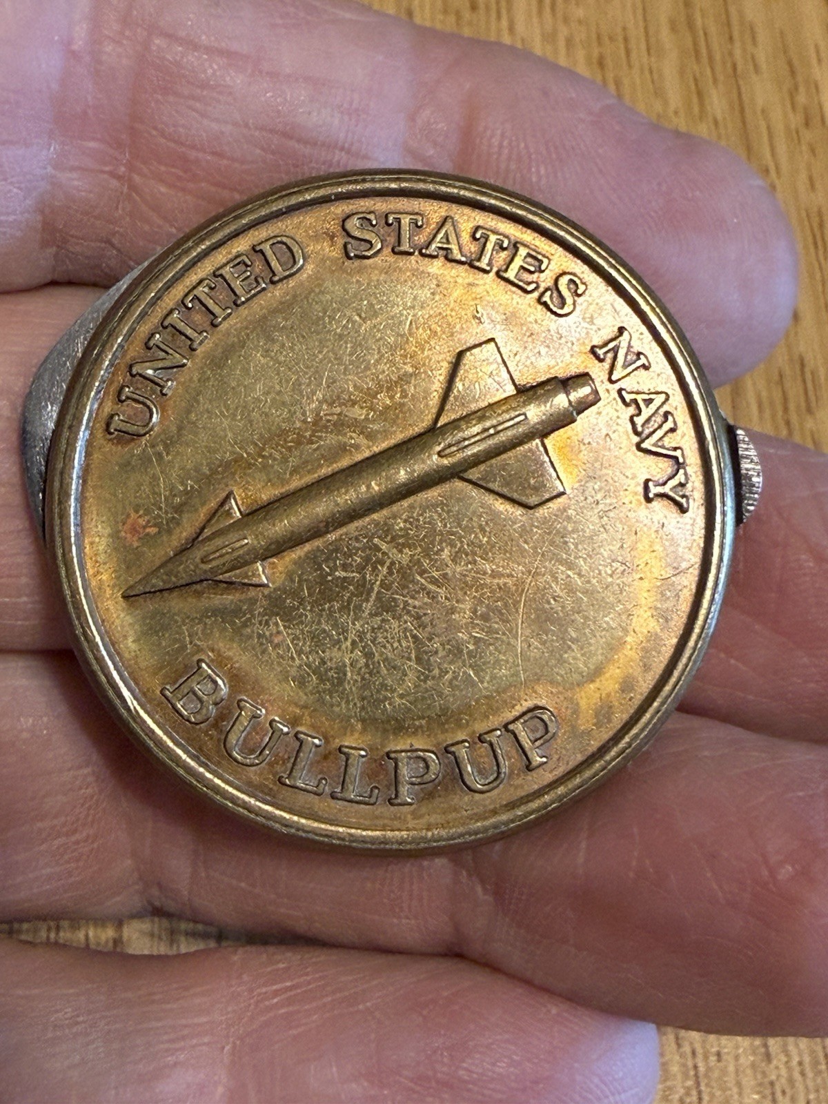Vintage Martin Aircraft USN Bullpup Missile Pocket 2 Blade Knife Round