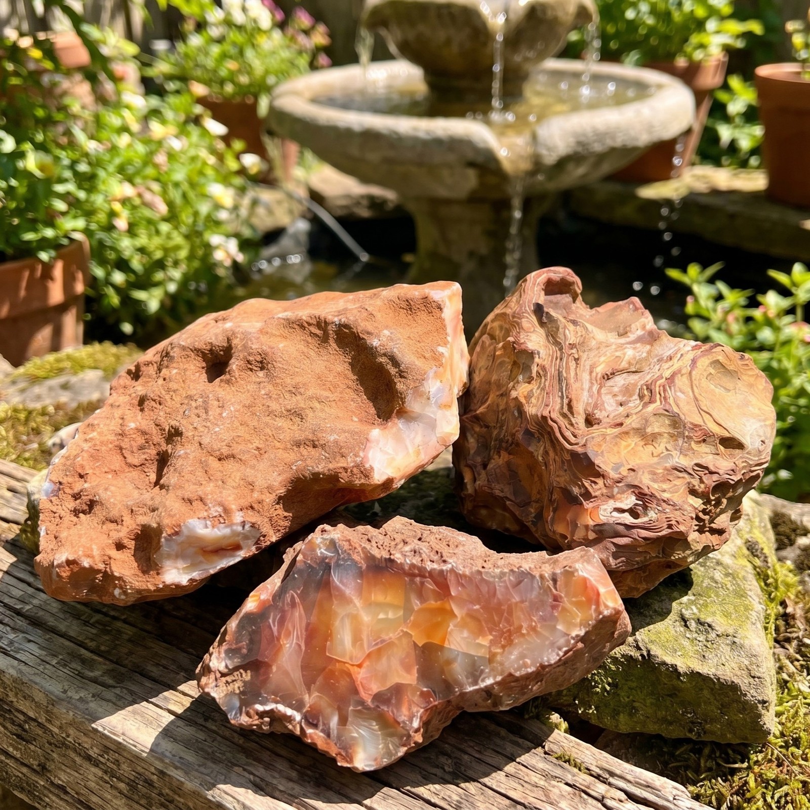 Extra Large Red Carnelian Agate Crystal Rough Raw Boulders (4-8 Inches)