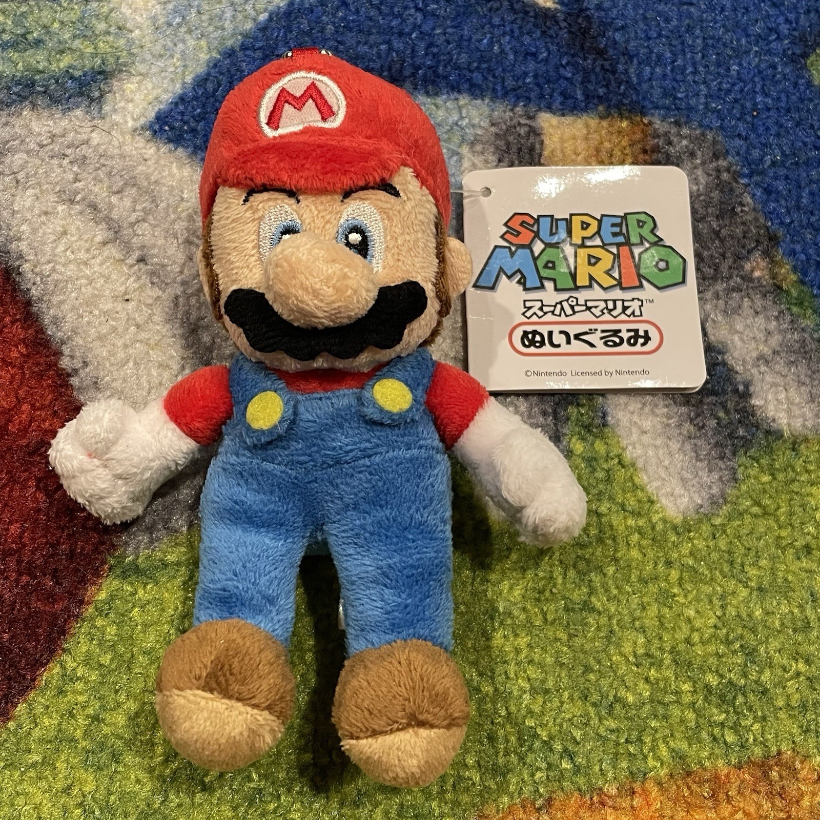 Super Mario Plush Toy Keychain Sanei 2010 Nintendo 4” Tagged Japan