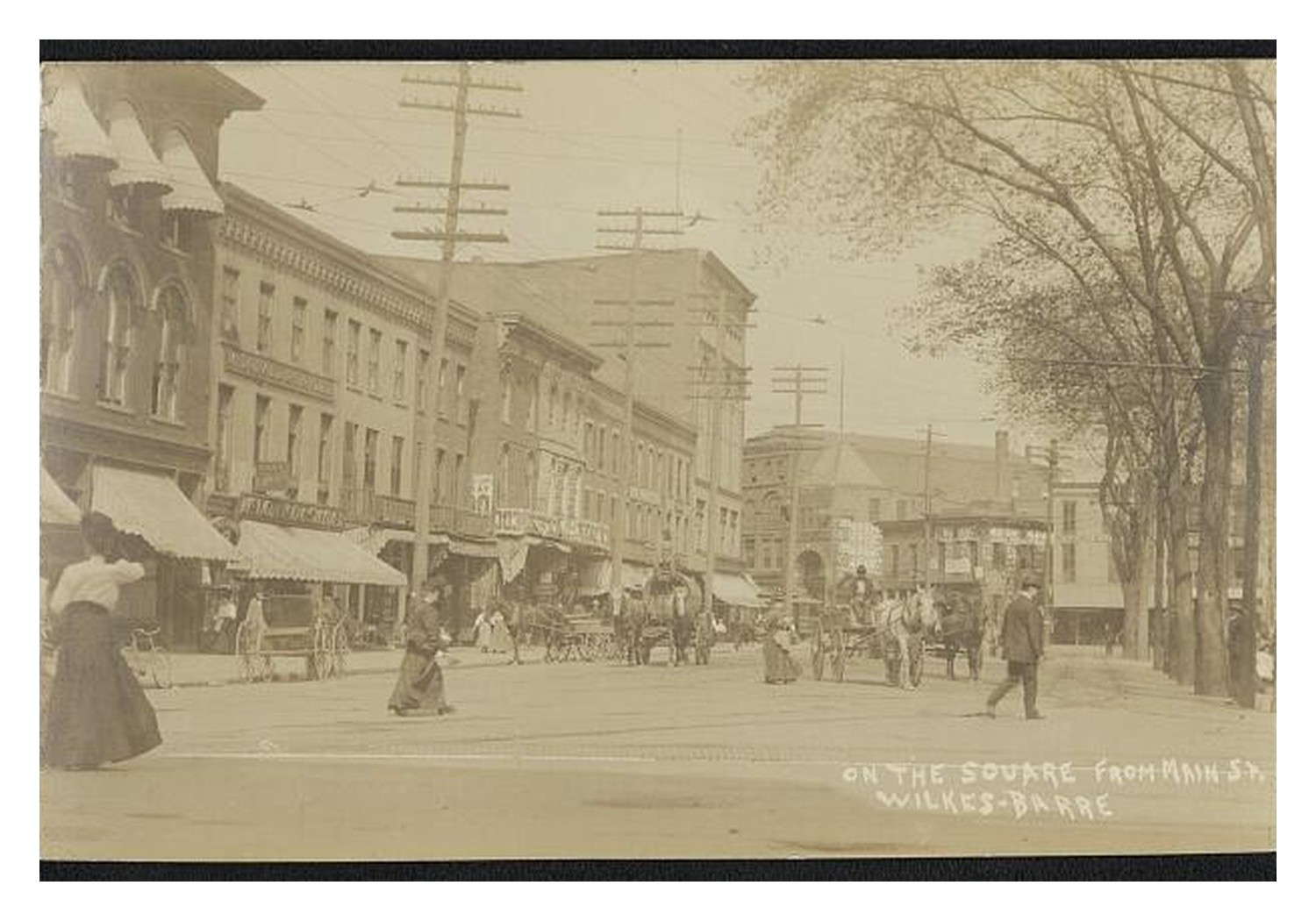 Wilkes-Barre Pennsylvania Main Street Standard Postcard