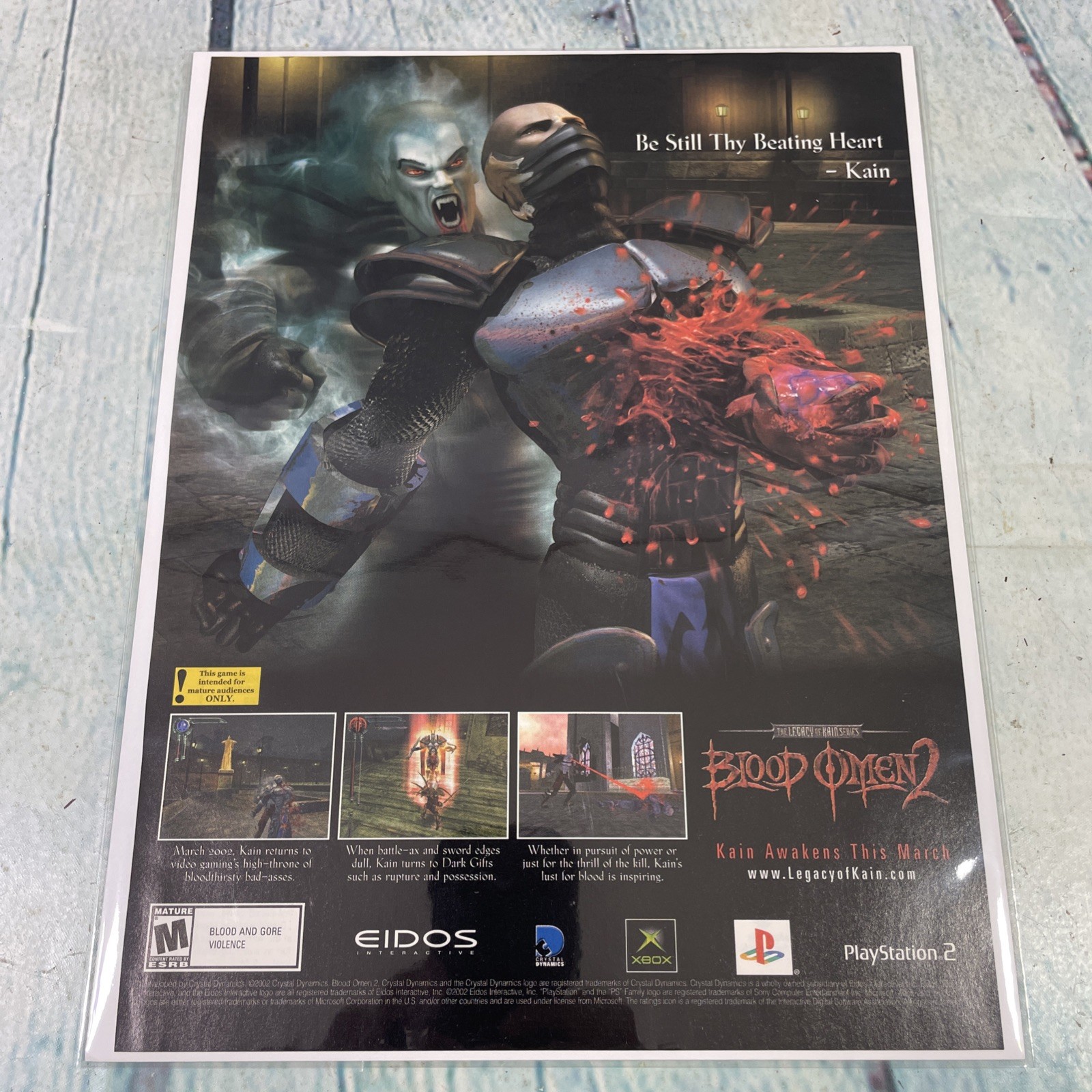 2002 Blood Omen 2 Video Game Vintage Print Ad/Poster Promo Art Magazine Page