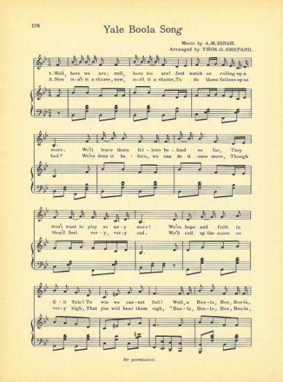 YALE UNIVERSITY Vintage Song Sheet c1941 \