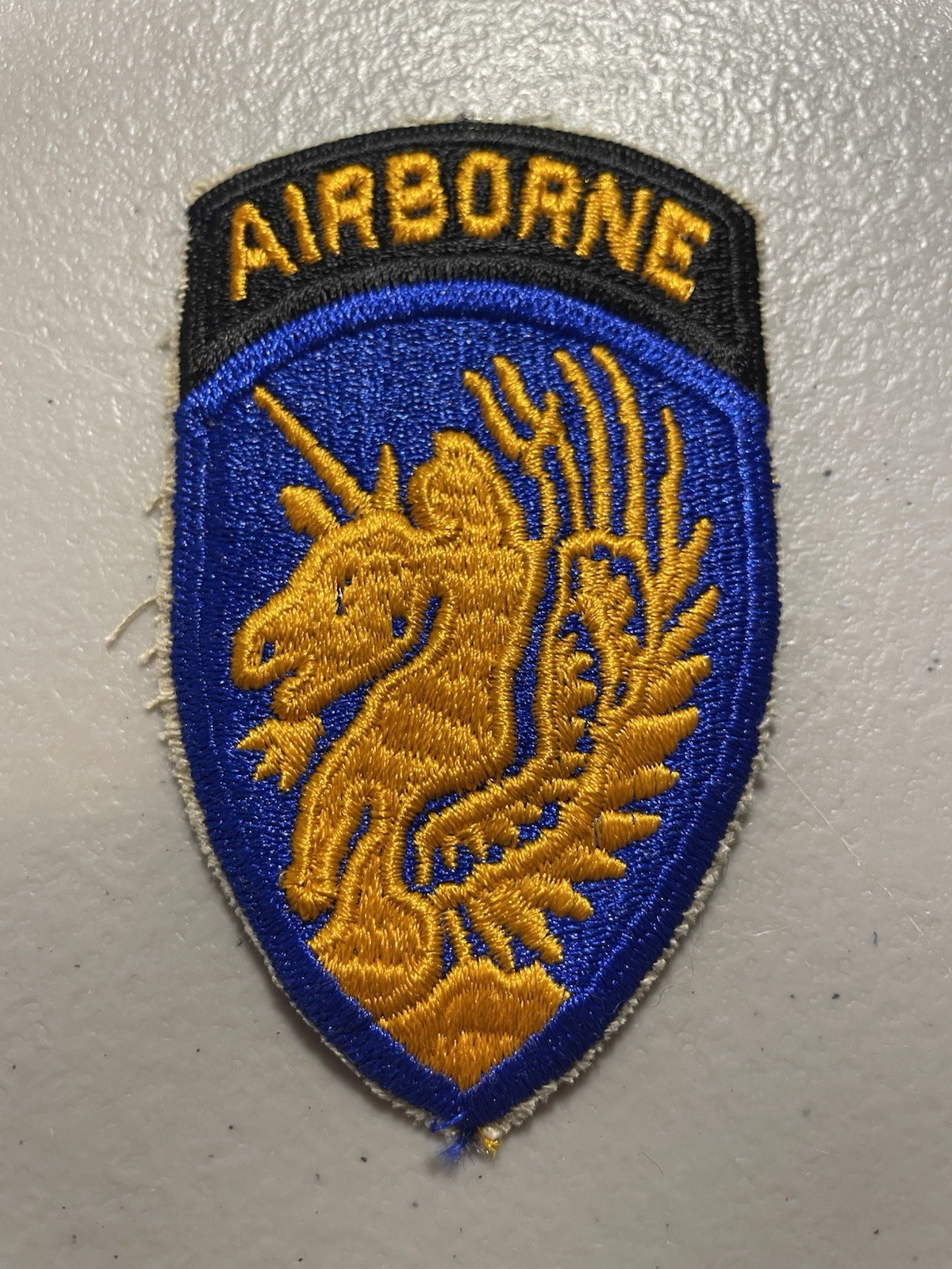 WW2 US Army 13th Airborne Division Dress W/Tab Cut-Edge Patch #021526-1