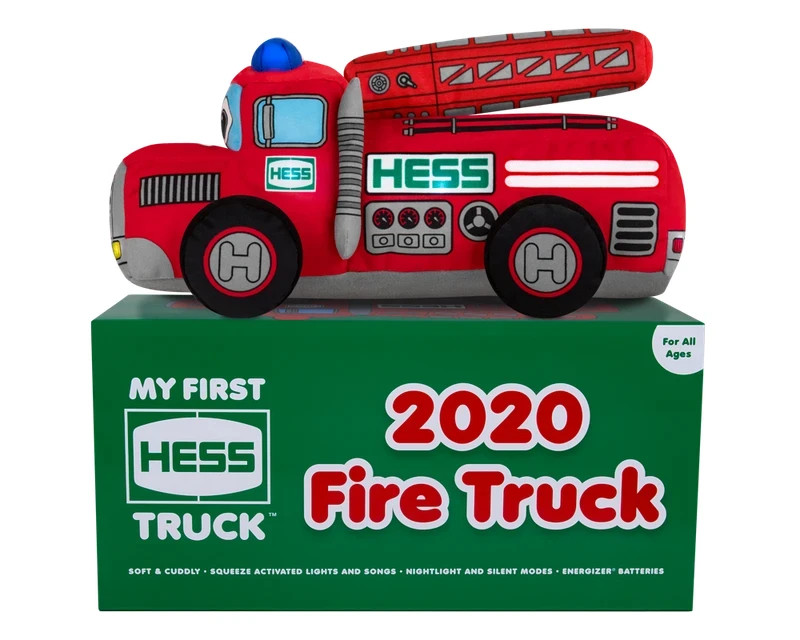Hess Plush My First Hess Truck 2020 Green White Fire Engine Soft Toy