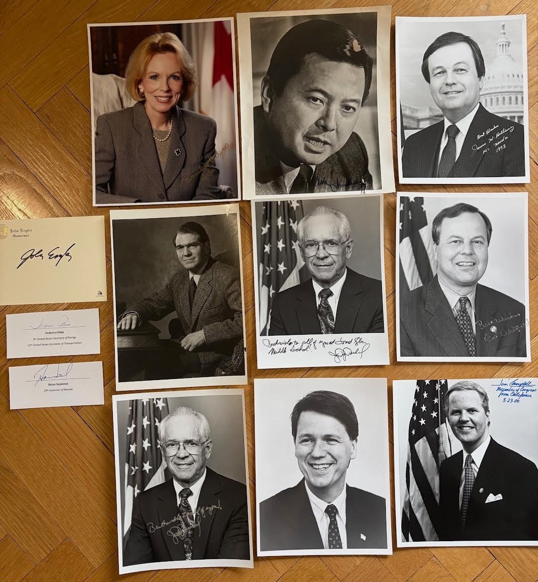 AUTOGRAPH LOT OF 12 signed PHOTO INDEX postcard auto POLITICS CELEBRITIES Deal