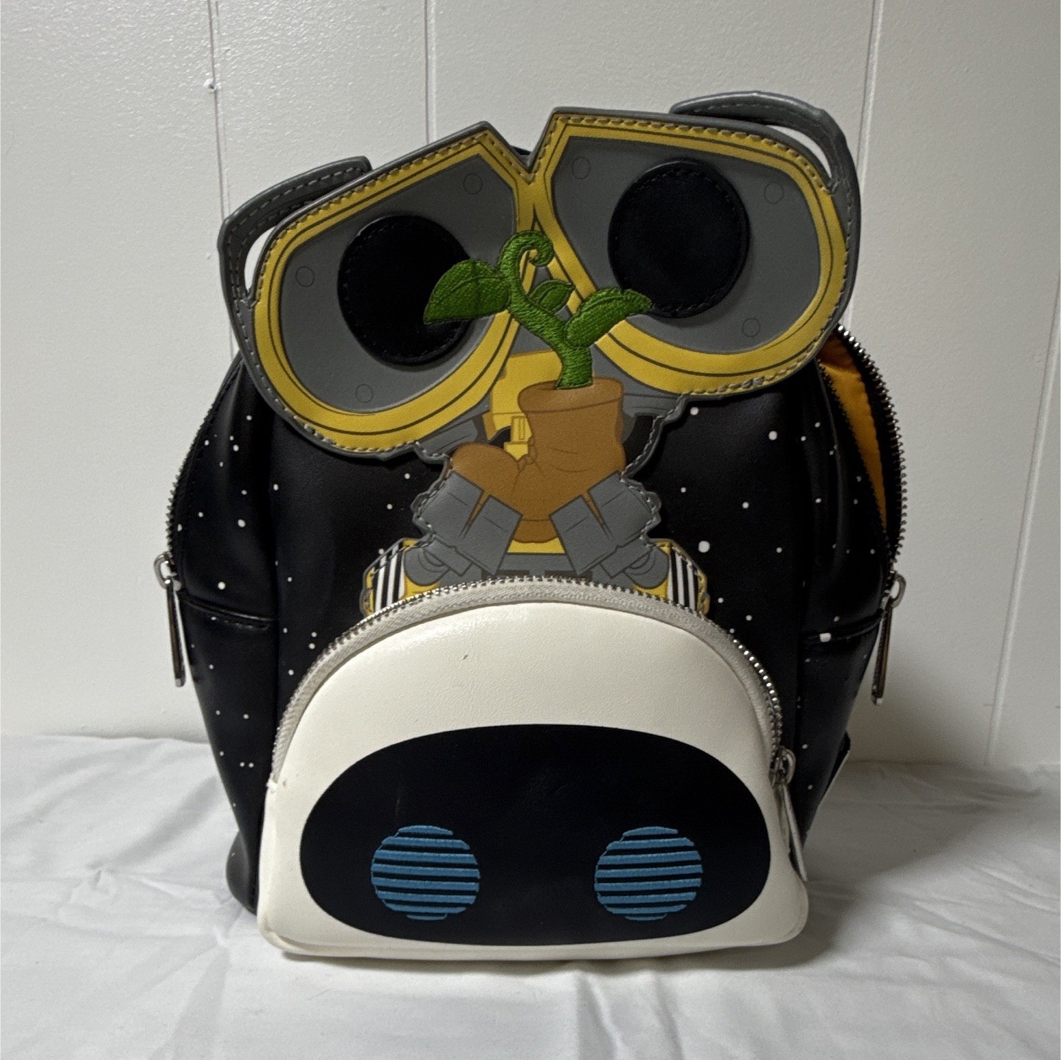 Pixar Disney Pixar Wall-E Mini Backpack, Black/White, EVA Front Pouch