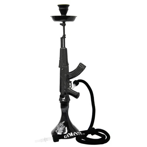 34\'\'Hookah by inhale AK 47 STYLE BLK WITH A WASHABLE HOSE Free ACC. & shipping