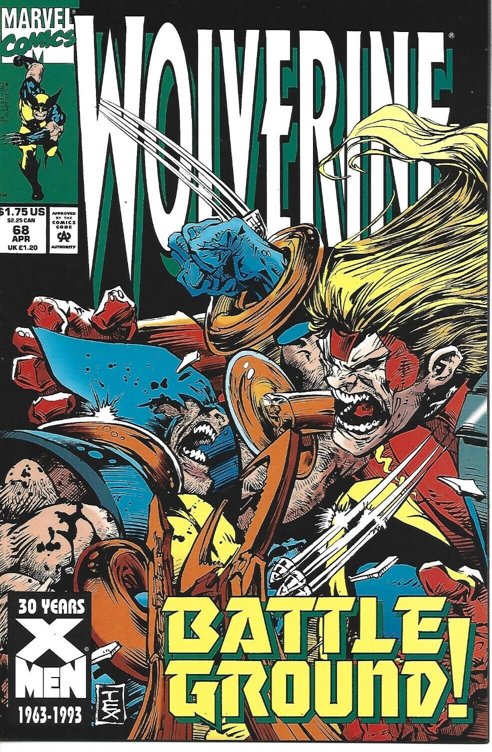 WOLVERINE #68 MARVEL COMICS 1993 BAGGED AND BOARDED