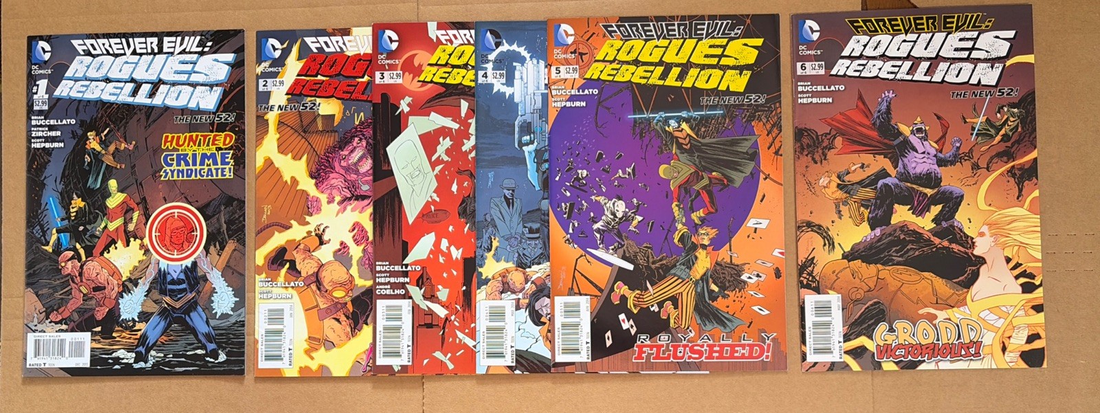 Forever Evil Rogues Rebellion Full Set1 2 3 4 5 6 2013 Dc Comics