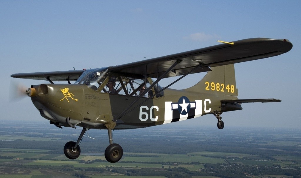 Stinson L-5 Sentinel Liaison Lightplane Aircraft Kiln Wood Model Replica Large
