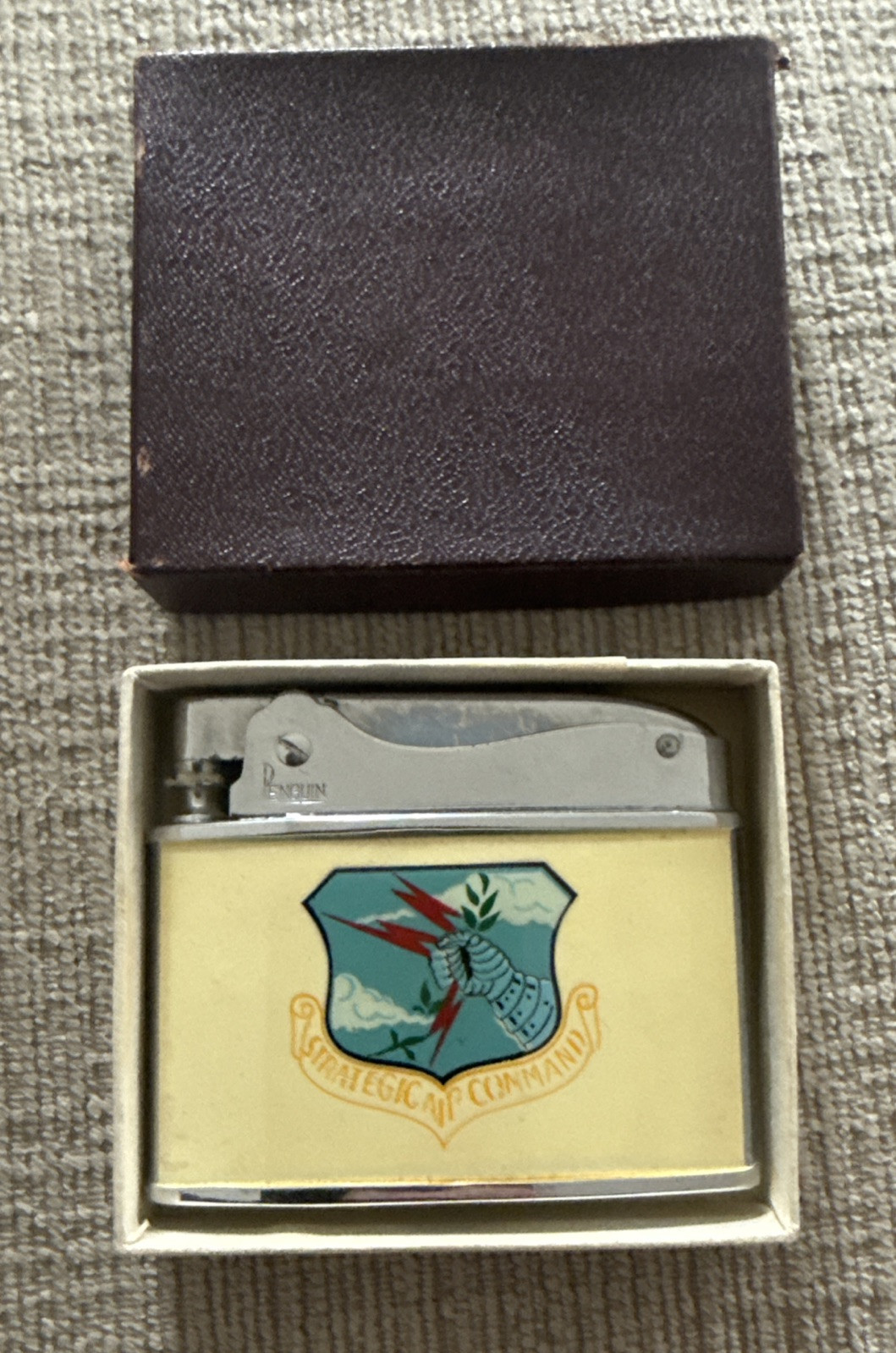 RARE Vintage Strategic Air Command Engraved Military Air Force Lighter UNFIRED