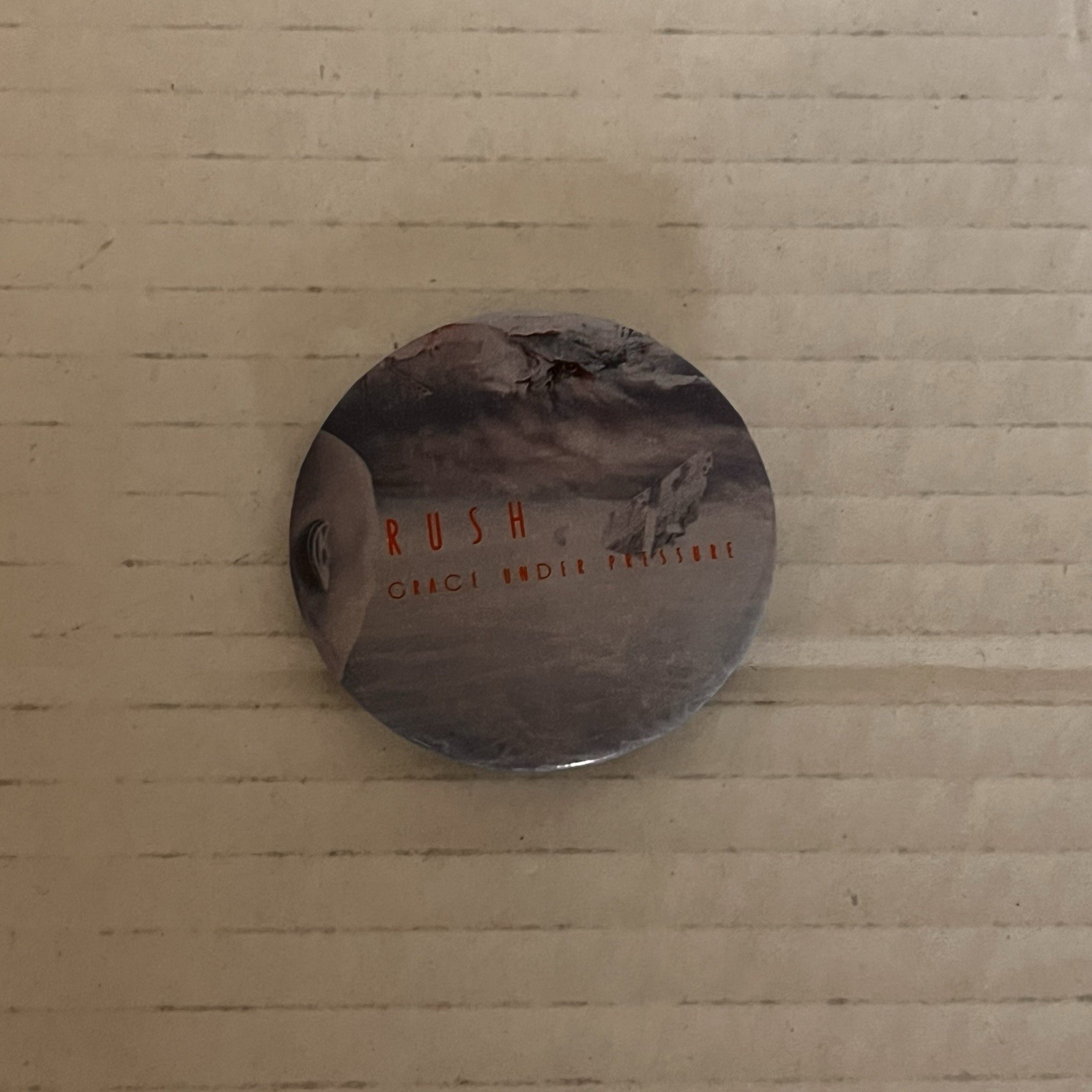 Rush Grace Under Pressure Pin Back Button Rush Memorabilia Rock Band Rush