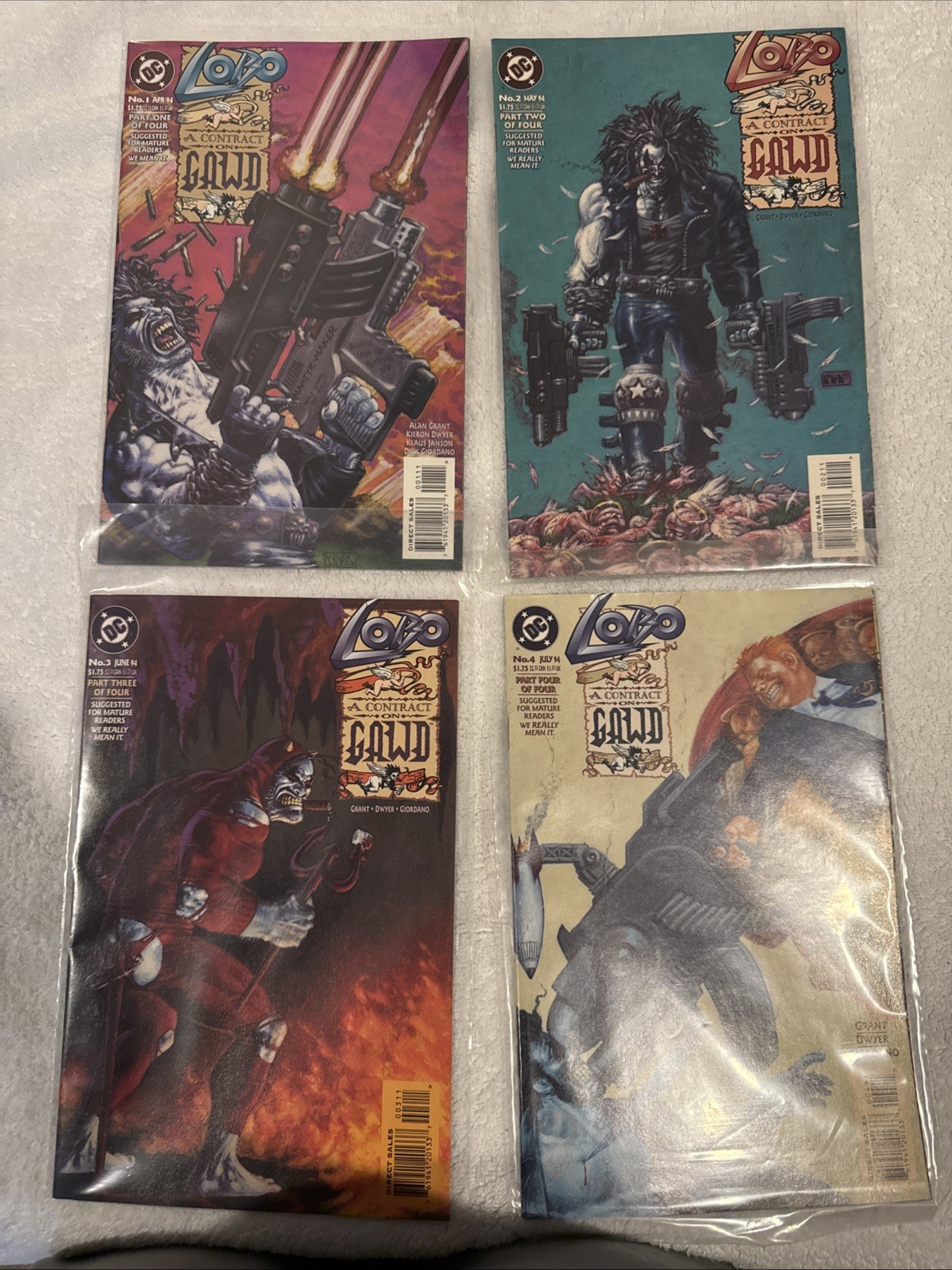 Lobo A Contract On Gawd Four Issue Series #1-4 DC Comic Books *HIGH GRADE* 1994 
