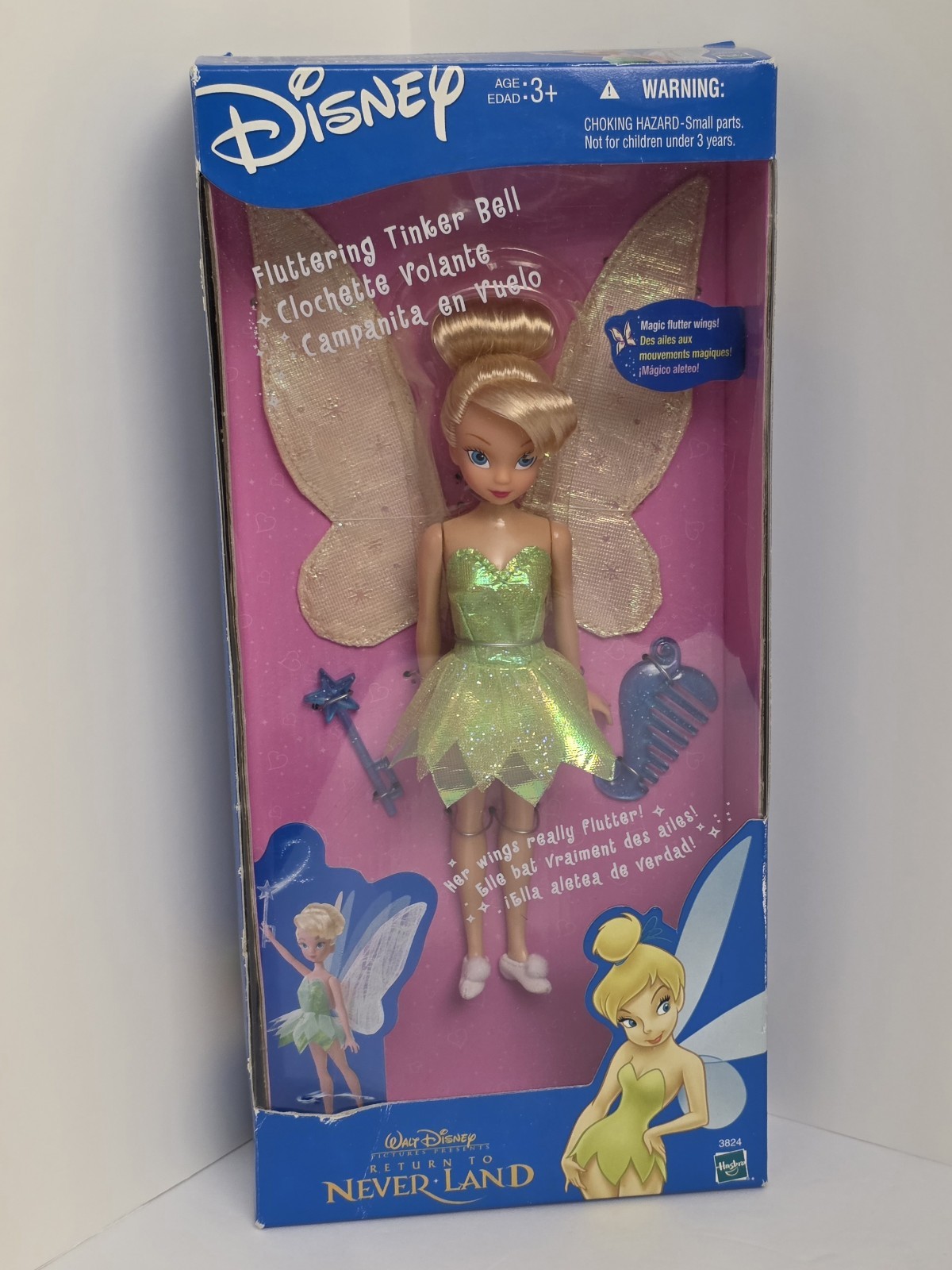 Disney Return to Never Land Fluttering Tinker Bell Doll, Hasbro 2001