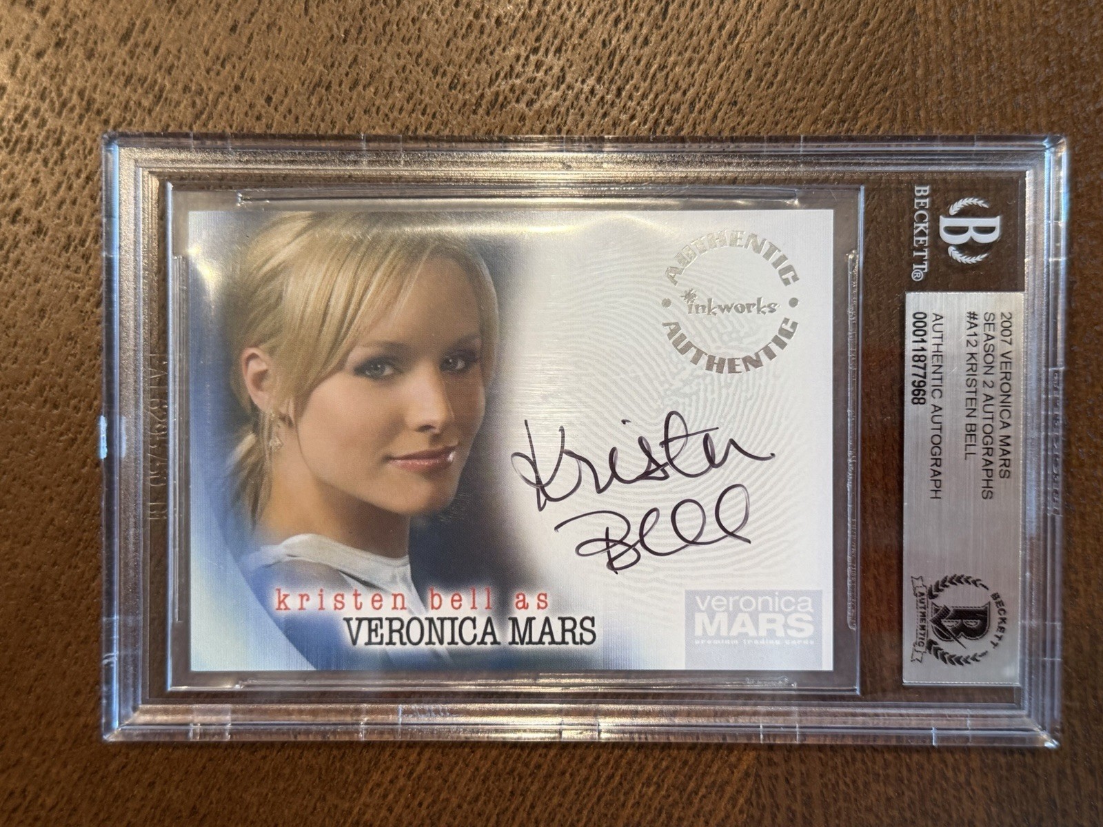 2007 Inkworks Veronica Mars A12 Kristen Bell Auto Signed Card BAS