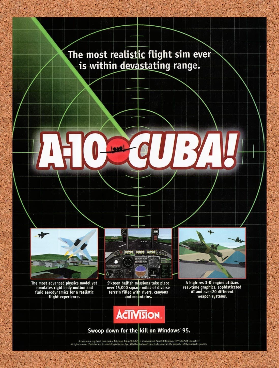 1996 A-10 Cuba PC Original Advertisement / Retro Promo v2