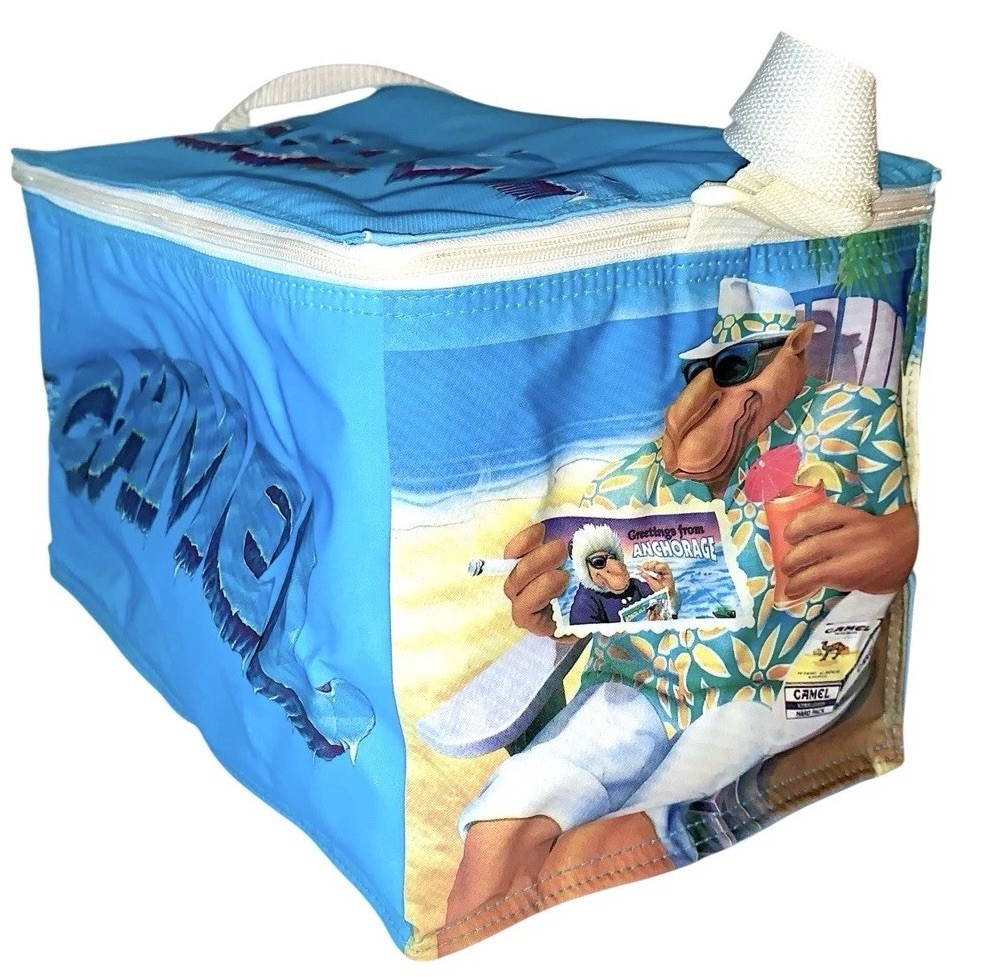 Vintage 1993 Joe Camel Insulated Cooler Bag Tobacco Promo Honolulu Anchorage VTG