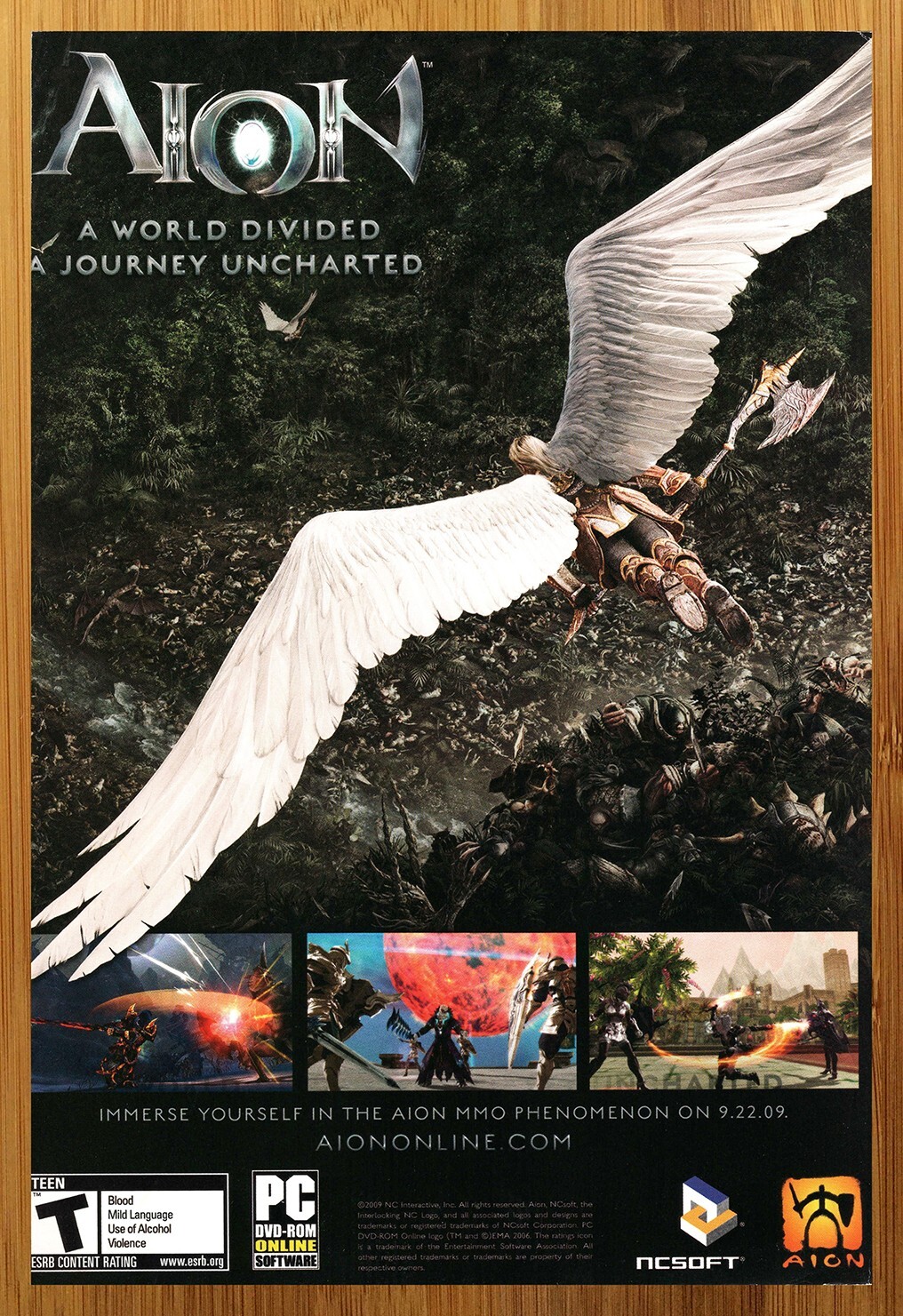 2009 Aion PC Print Ad/Poster Official MMORPG Fantasy Video Game Promo Art