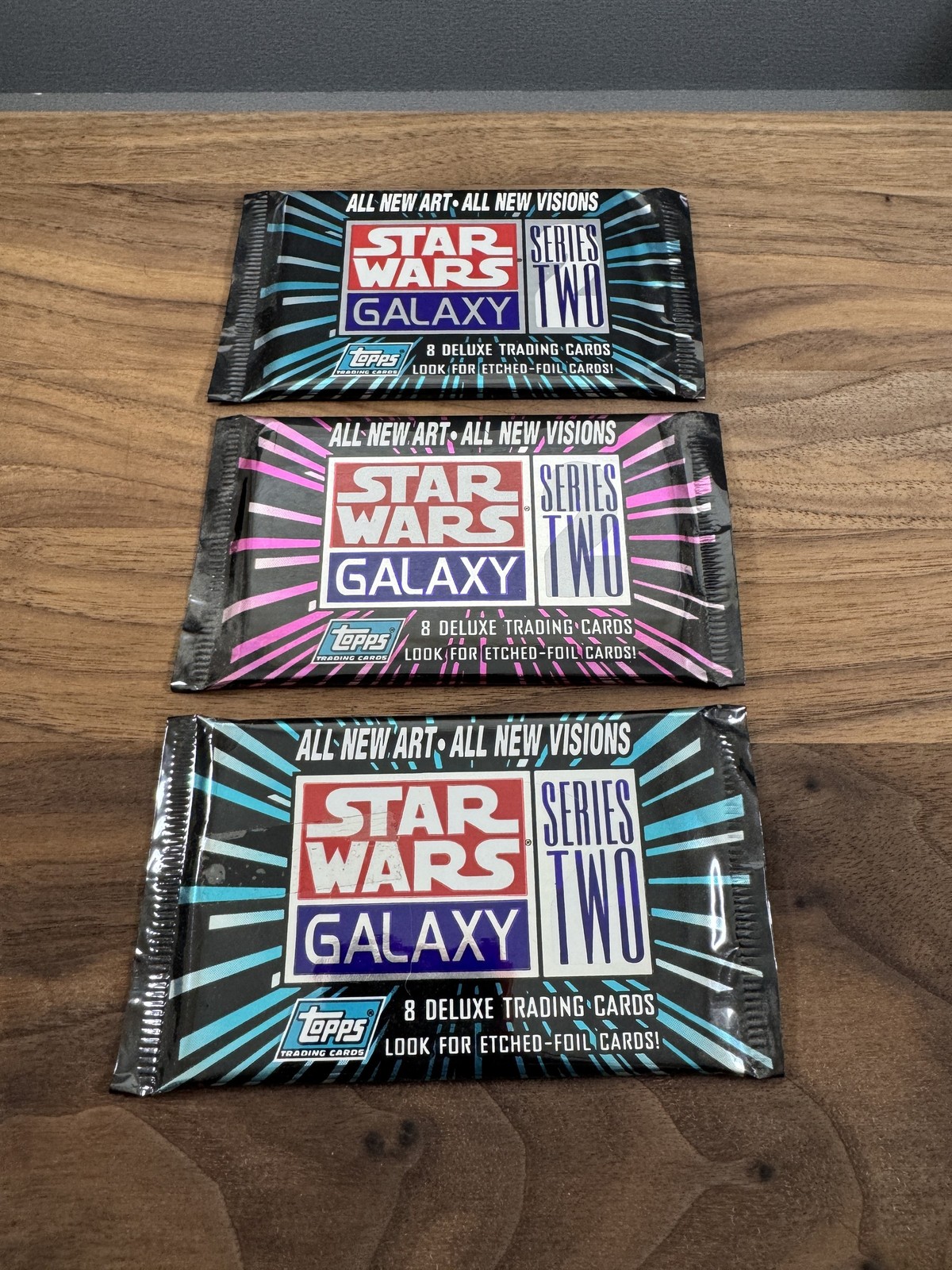 1994 Topps Star Wars Galaxy Series 2 Two - 3 Sealed Packs - 8 Cards Per Pack