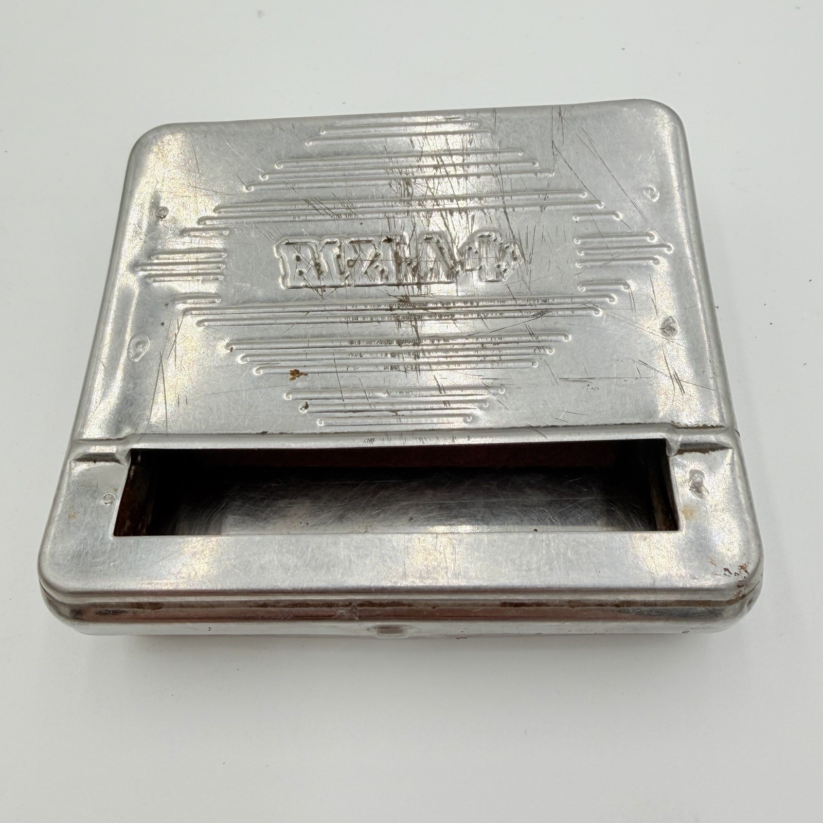 Vintage RIZLA Metal Cigarette Rolling Machine Case Made in France Tobacco Roller