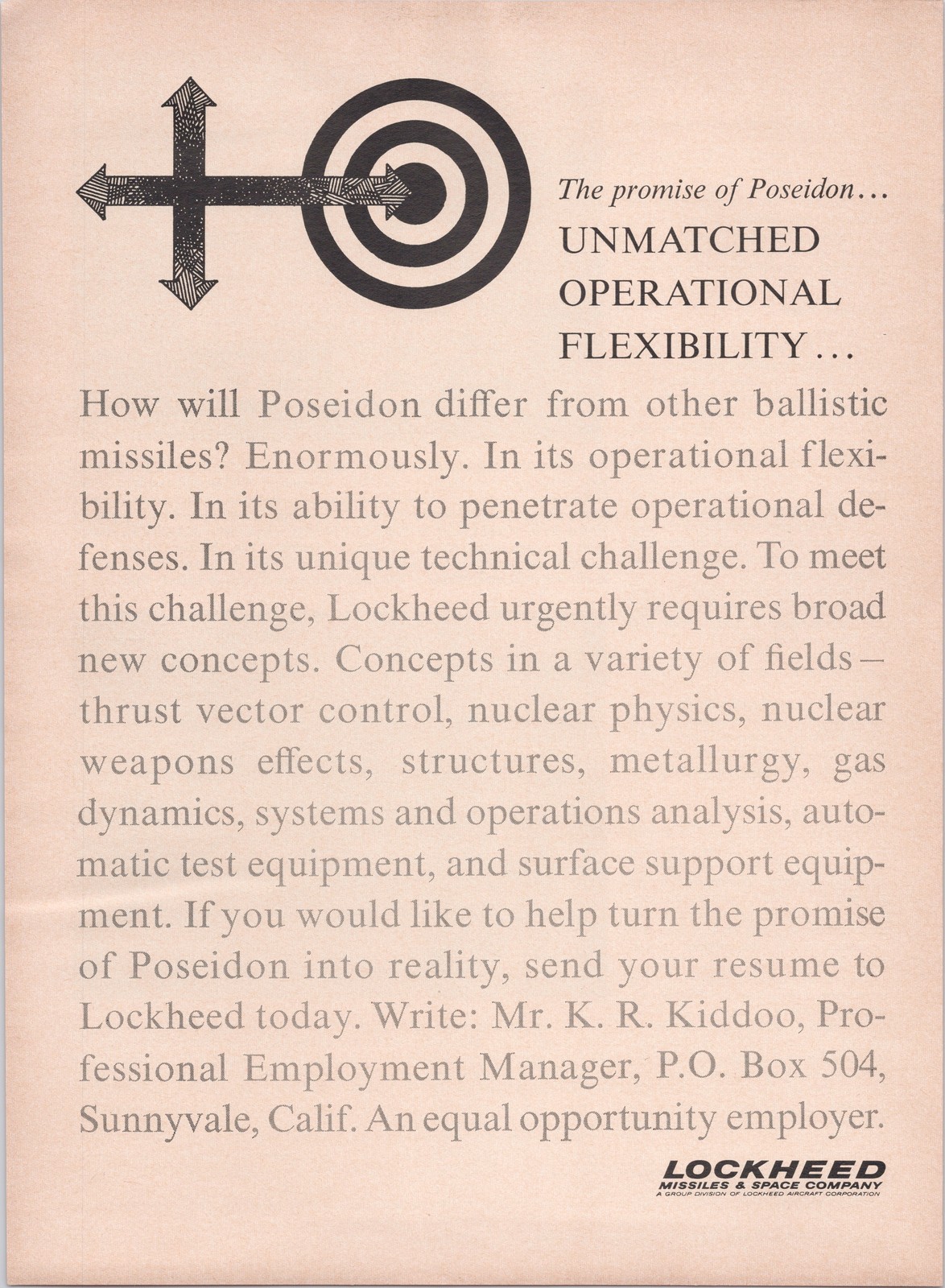 Lockheed Vintage 1966 Poseidon Missile Print Ad Original Space Era