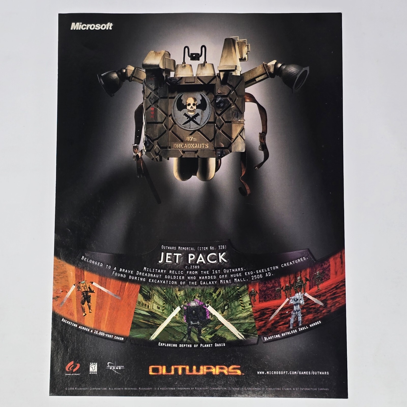 Outwars PC Jet Pack Print Ad/Poster Promo Art