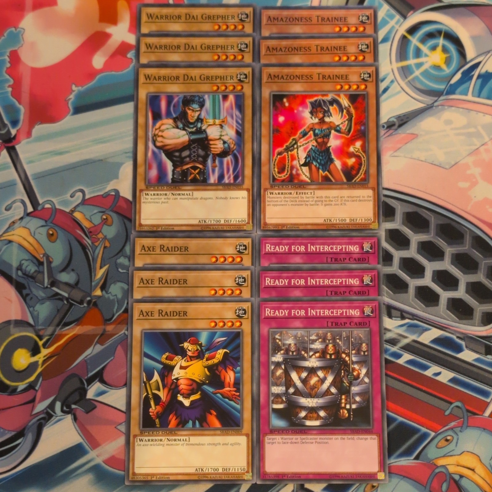 3 x Warrior Dai Grepher/Amazoness Trainee/Axe Raider/Ready SBAD-EN035/015/009/44
