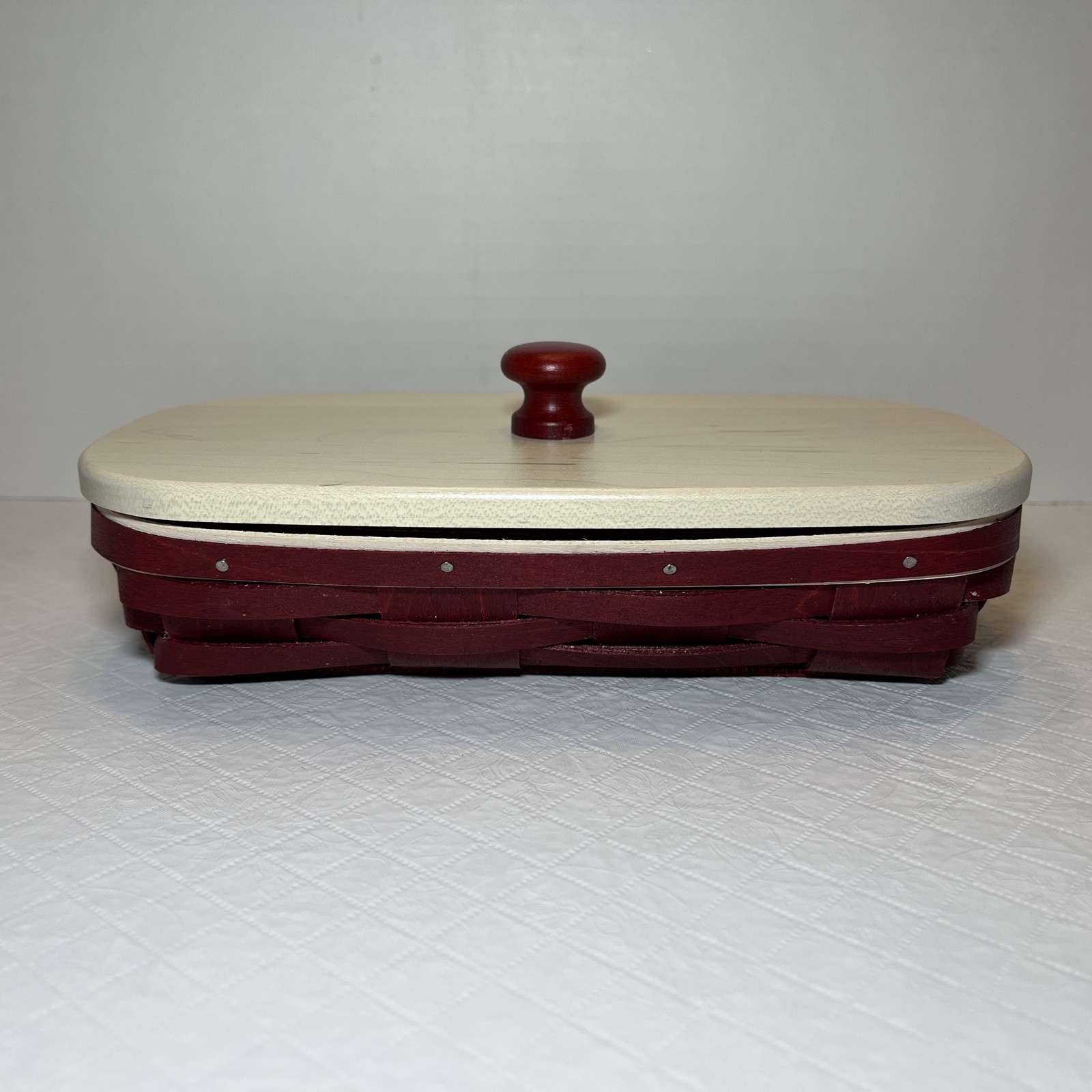 Longaberger 2015 Christmas “Holiday Helper” Basket, Protector and Wood Lid