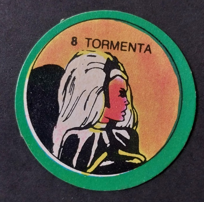 1980 Marvel Terrabusi Storm Rookie RC Disc Card #8 X-Men Argentina Rare