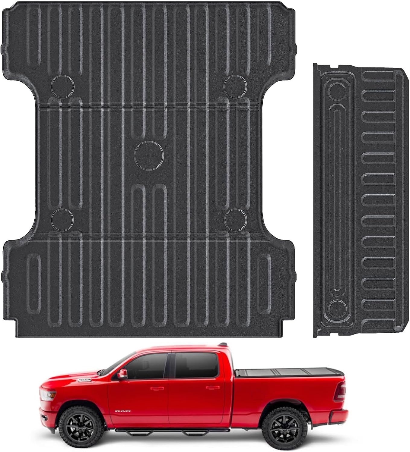 Truck Bed Mat & Tailgate Mat for 2002-2018 Dodge Ram 1500 & 2500/3500 2002-2026