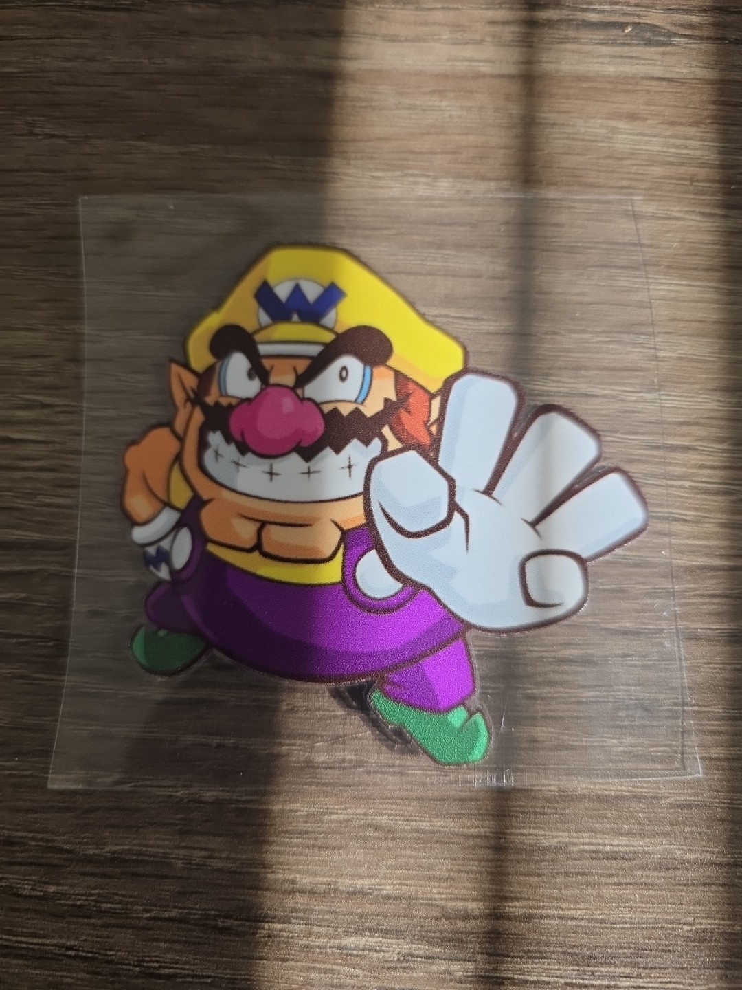 Mario Bros. Wario UV DTF Raised Decal Sticker Waterproof 3inx 3in