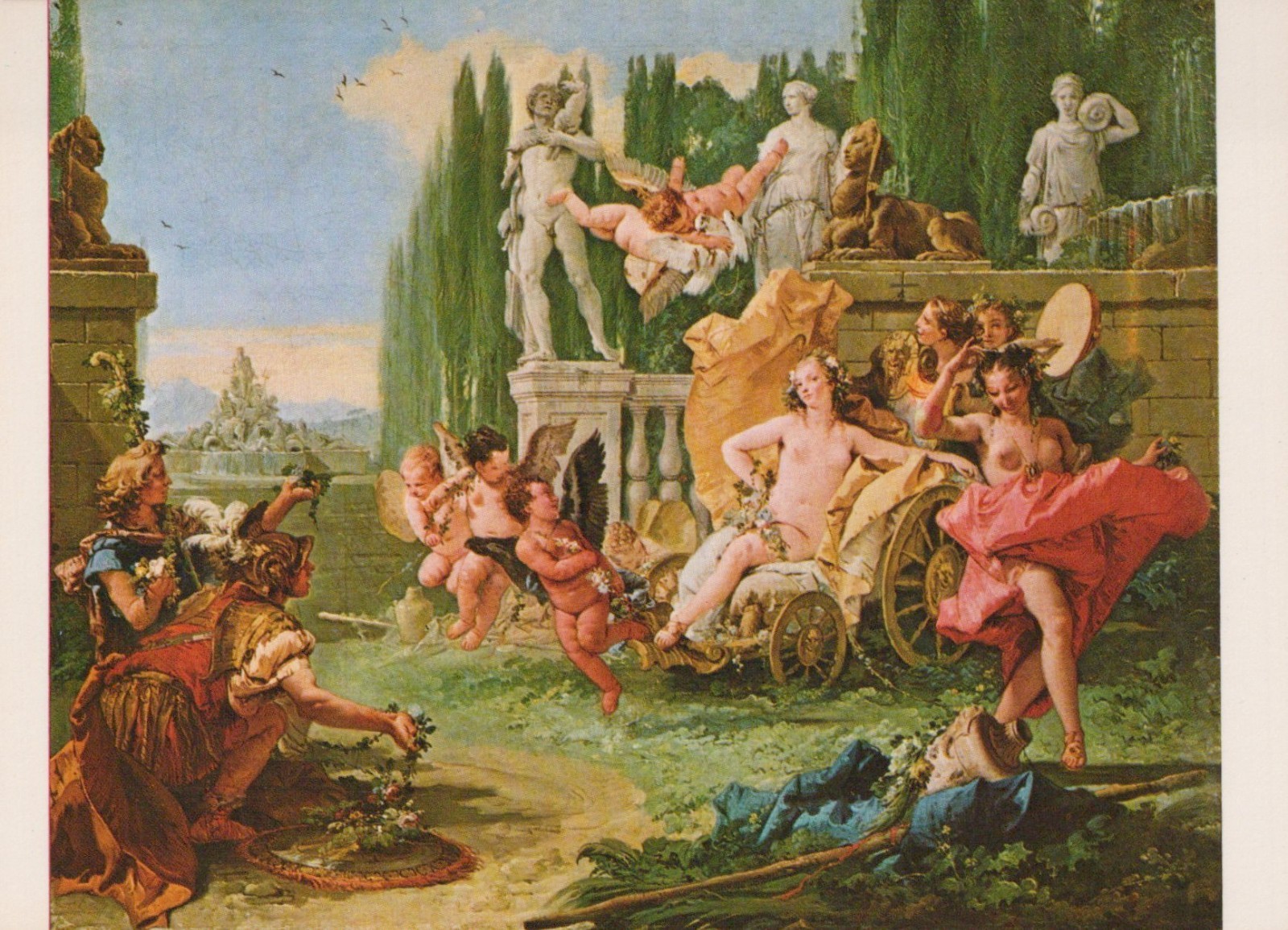 The Triumph of Flora Painting by Giovanni Battista Tiepolo Postcard
