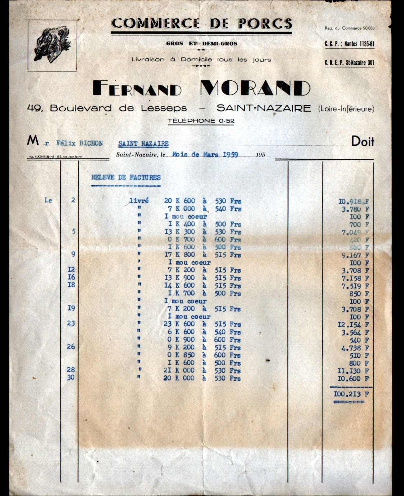 SAINT-NAZAIRE (44) PIG BREEDING 