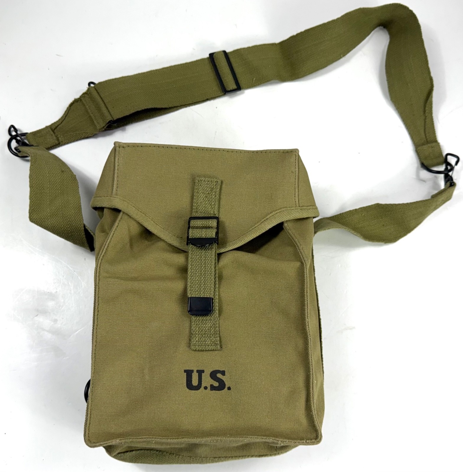 WWII US ARMY INFANTRY GP M1 AMMO GENERAL PURPOSE EQUIPMENT CARRY BAG & STRAP-OD3