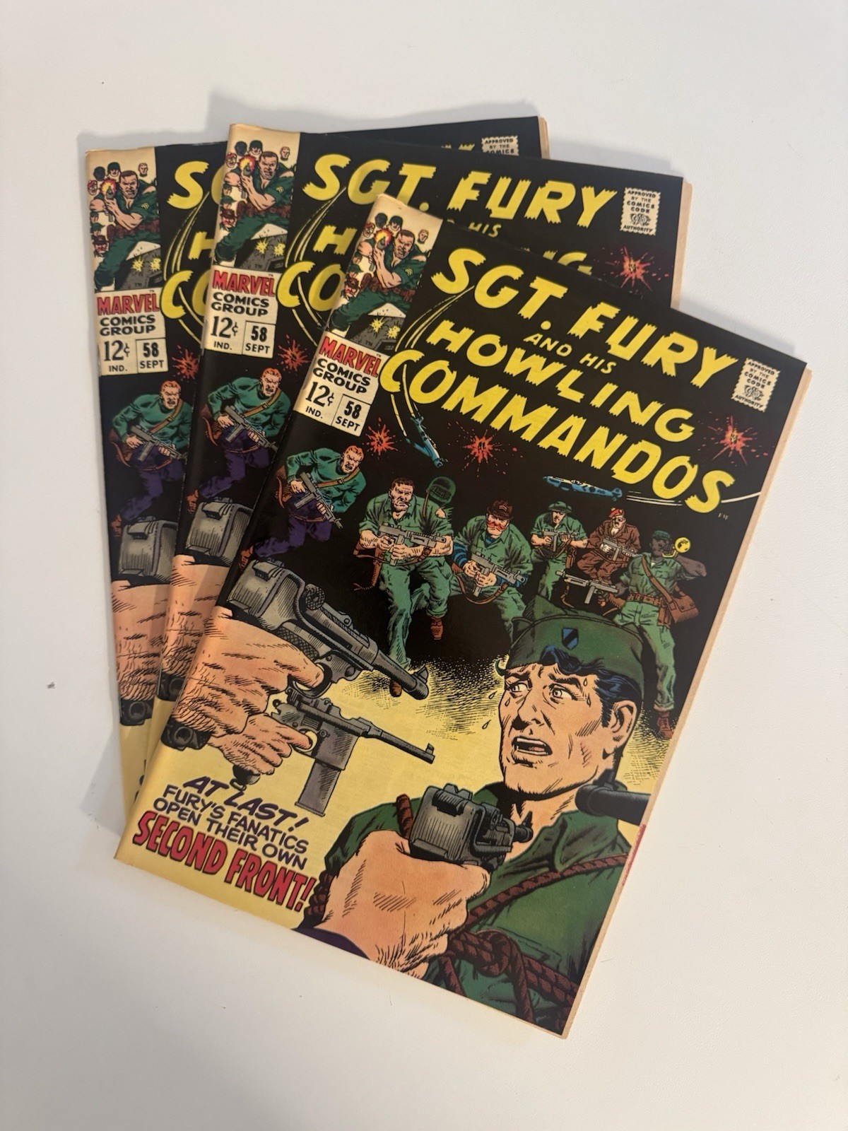 Marvel Comic Sgt. Fury and his Howling Commandos #58 - 1968 - Lot of 3 Comics