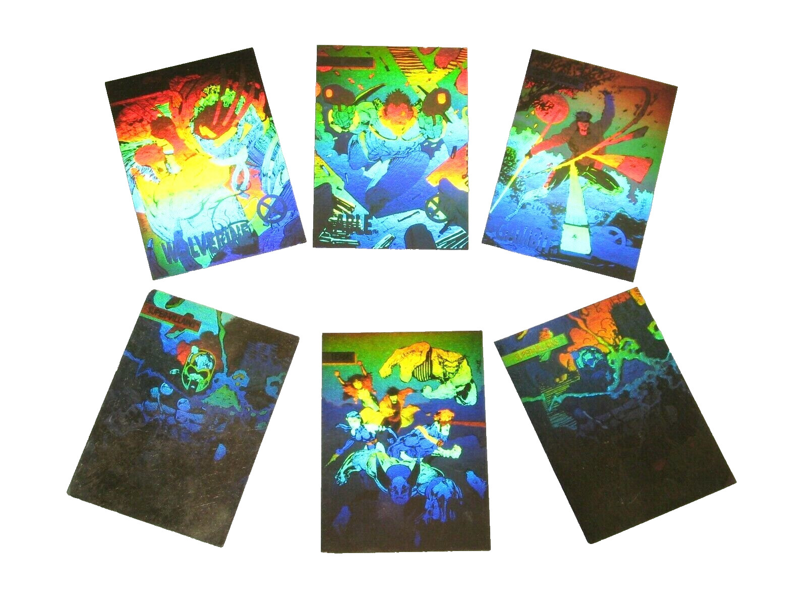 1992 X-MEN IMPEL GOLD HOLOGRAM INSERT 5 CARD SET MARVEL JIM LEE + MAGNETO PROMO