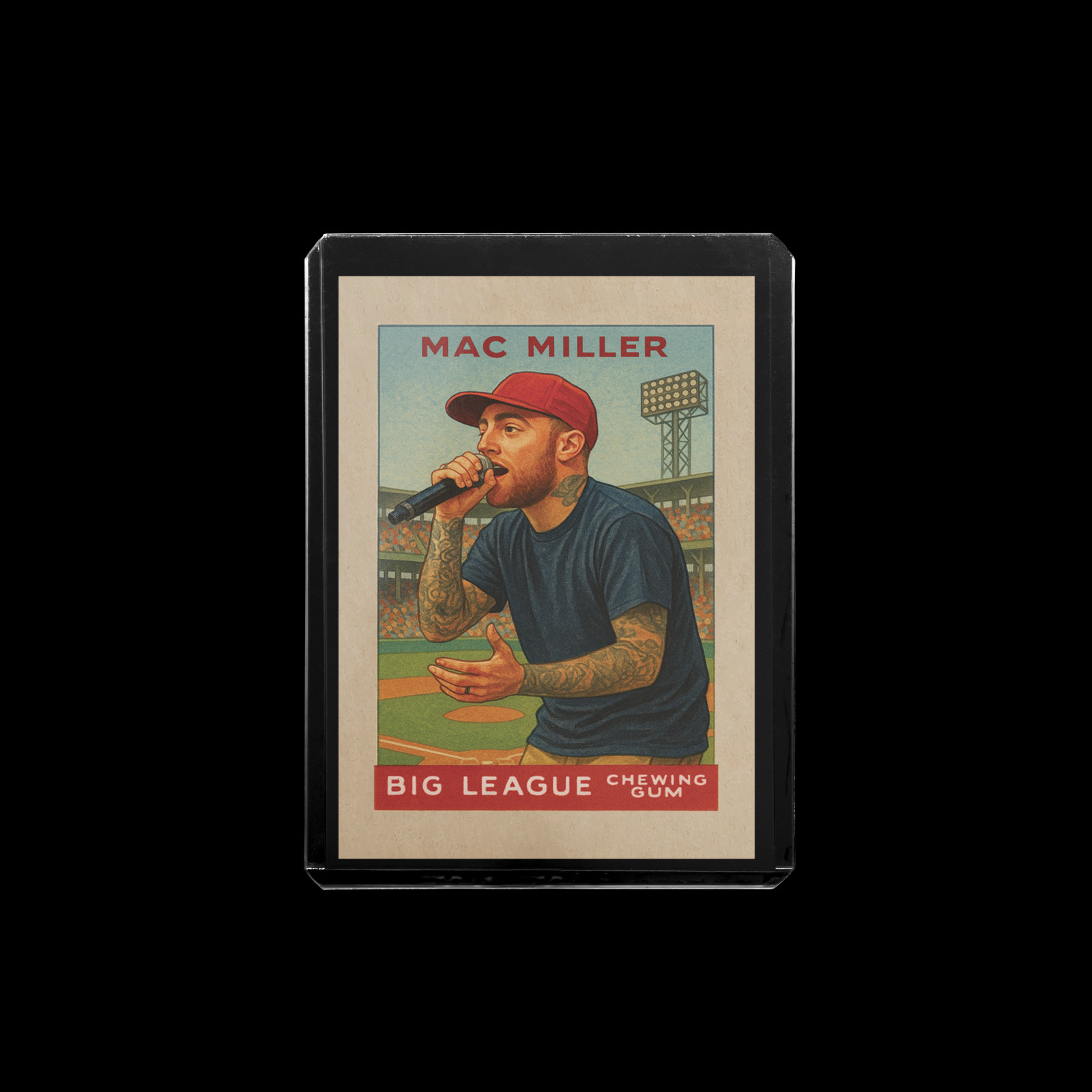 Mac Miller Custom Trading Card 1933 Goudey Style Vintage Hip Hop Fan Art