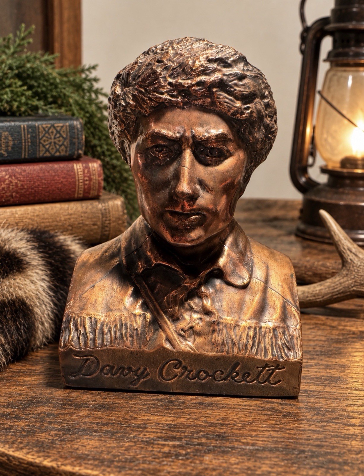 Vintage 1950s Davy Crockett Bust Peoples First National Bank Pittsburgh PA