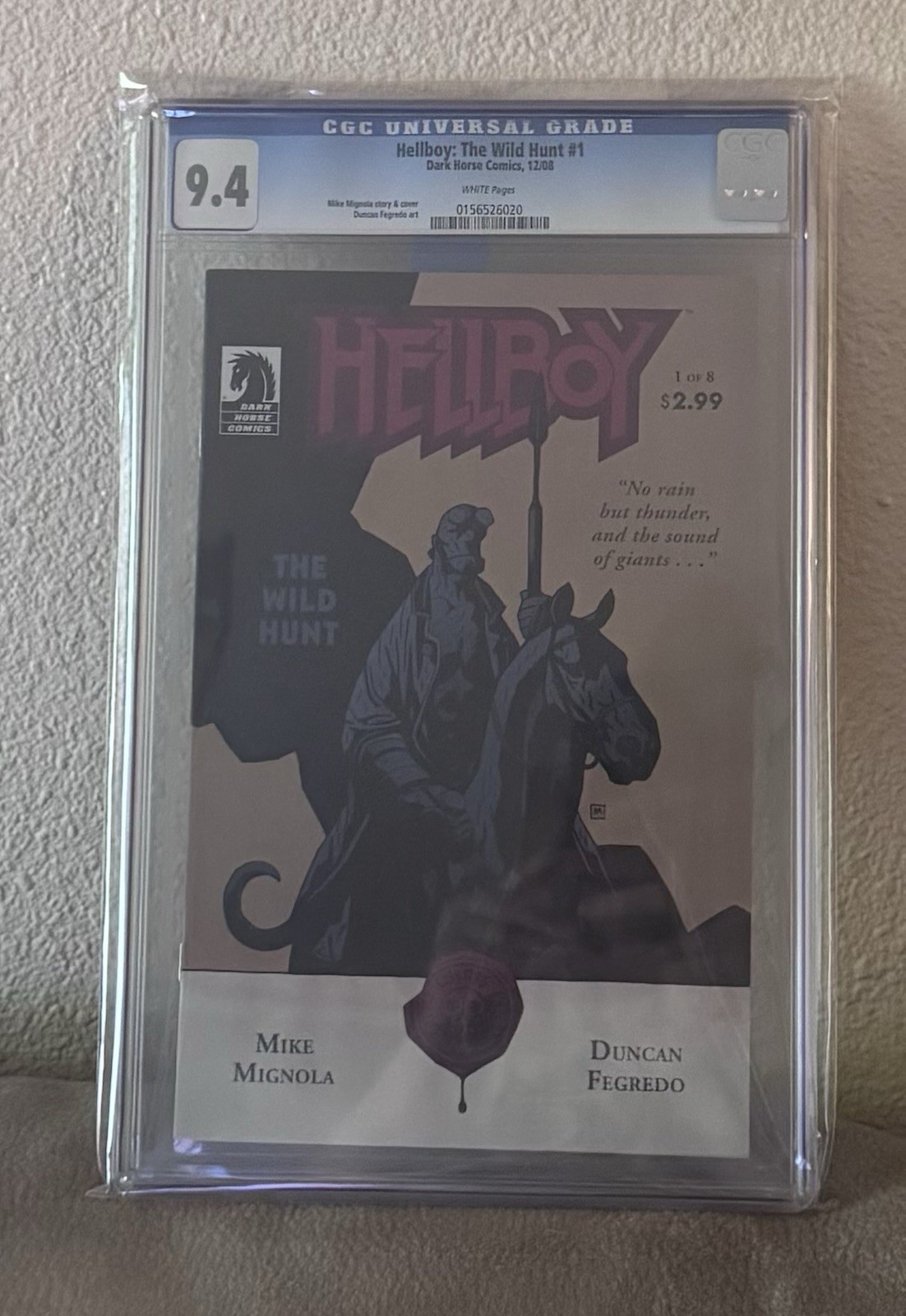 Hellboy: The Wild Hunt #1  2008- Dark Horse CGC Grade 9.4