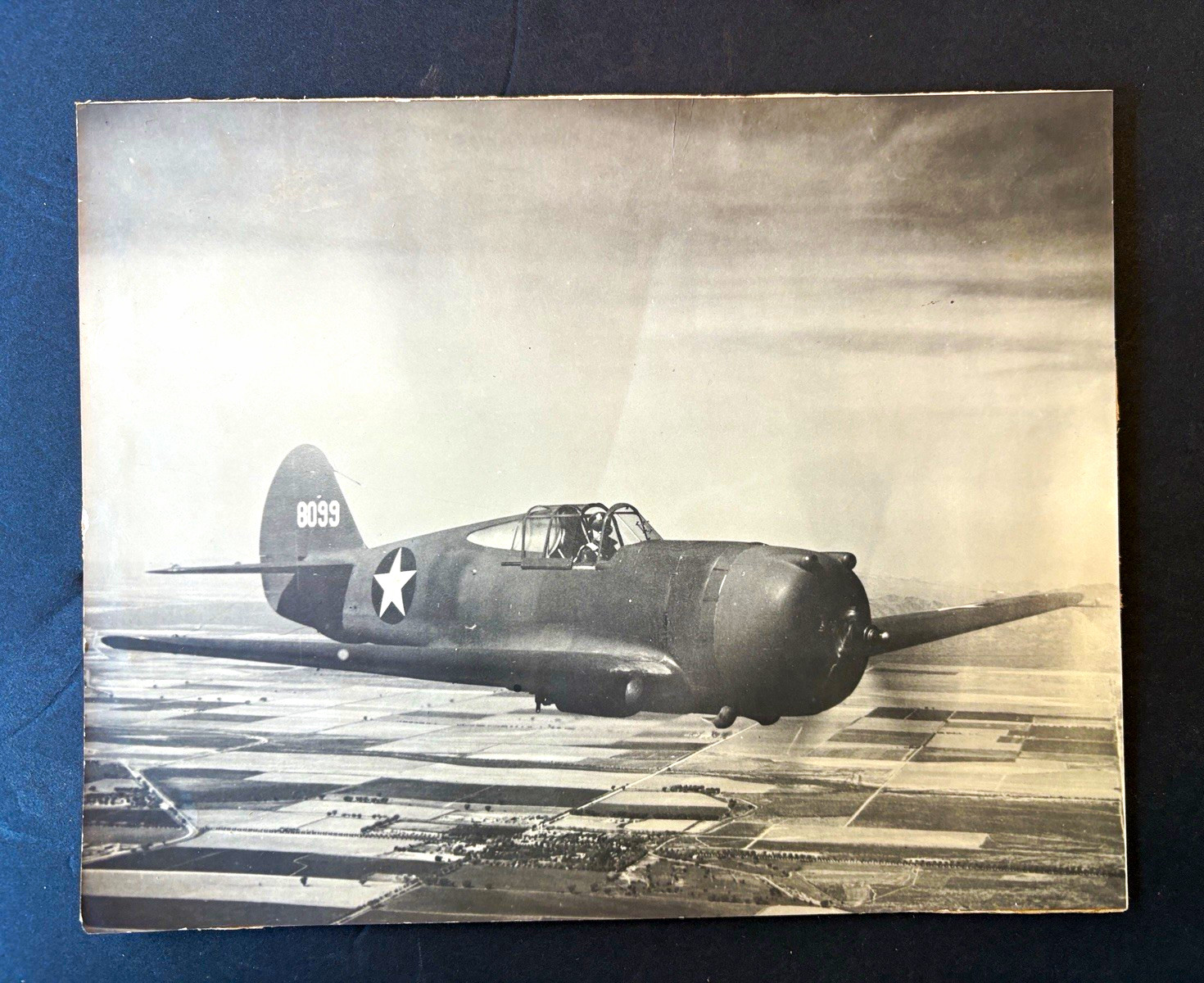 Original WWII P-47D Thunderbolt 42-8099 In-Flight Photo – Combat Loss MIA Pilot