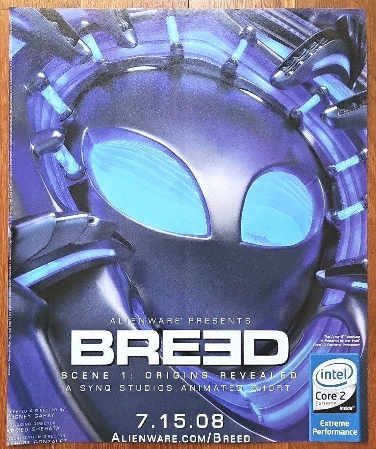 Alienware Breed PC Scene 1 Origins 2008 Original Print Ad - 8.5\