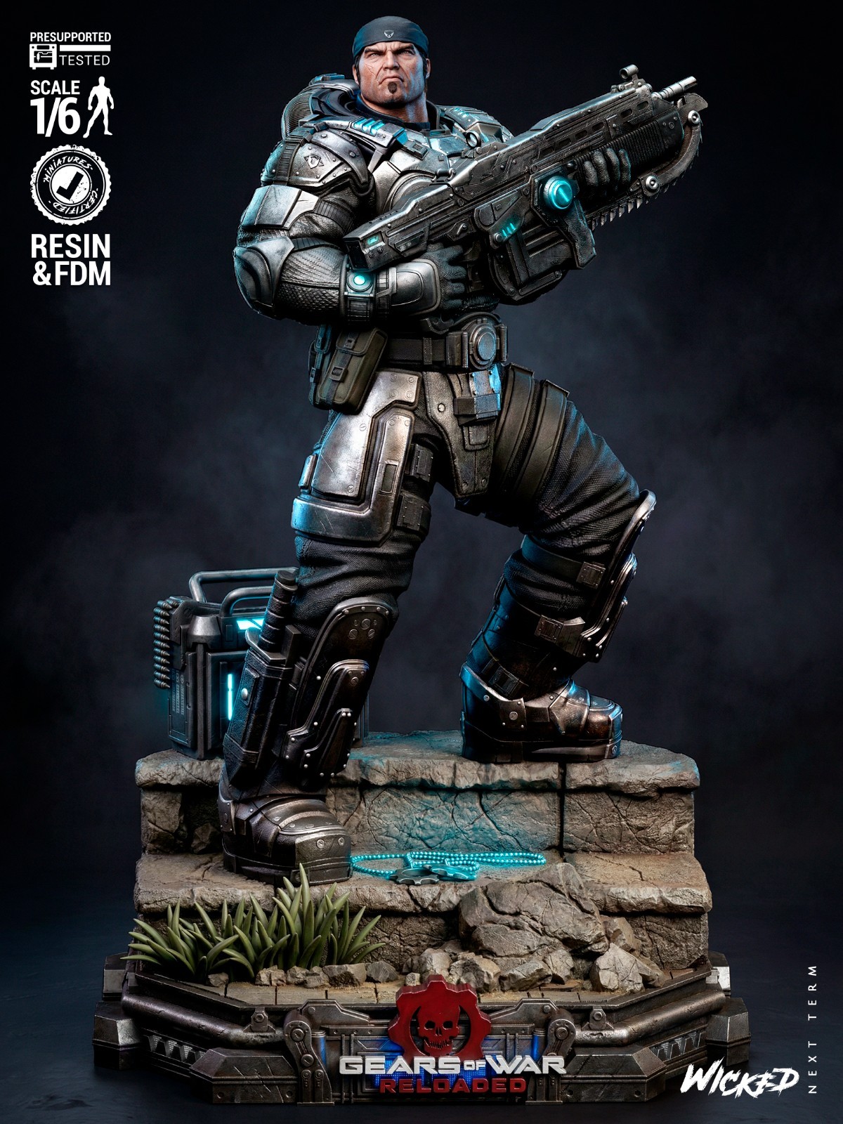 Marcus Fenix | High Quality Unpainted Resin Garage Kit 1:8