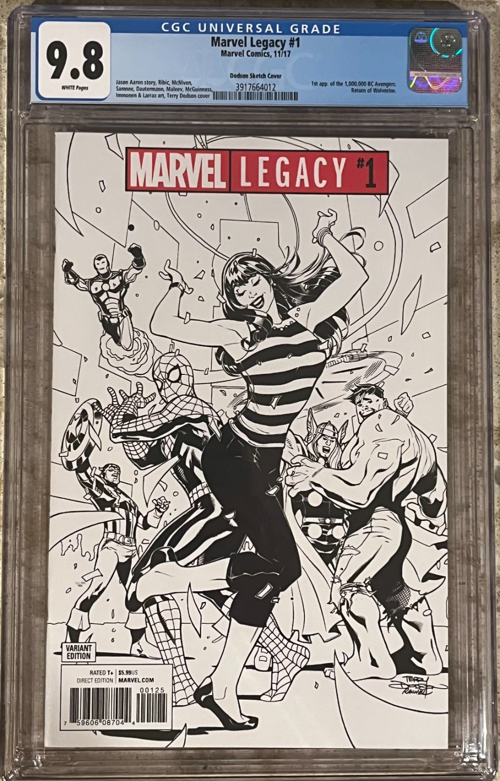 Marvel Legacy #1 Dodson Sketch Cover CGC 9.8 Marvel Comics 2017