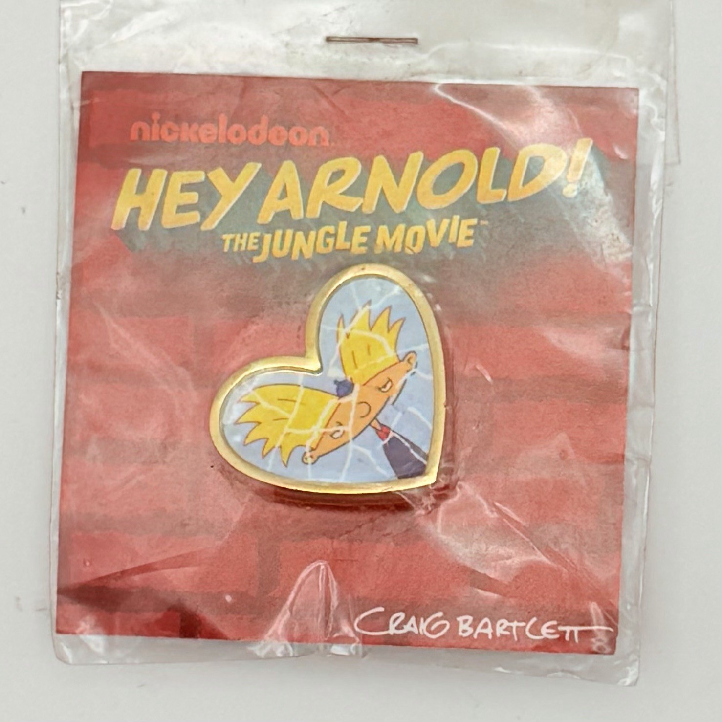 Hey Arnold The Jungle Movie Heart Enamel Pin SDCC 2017 Nickelodeon Promo